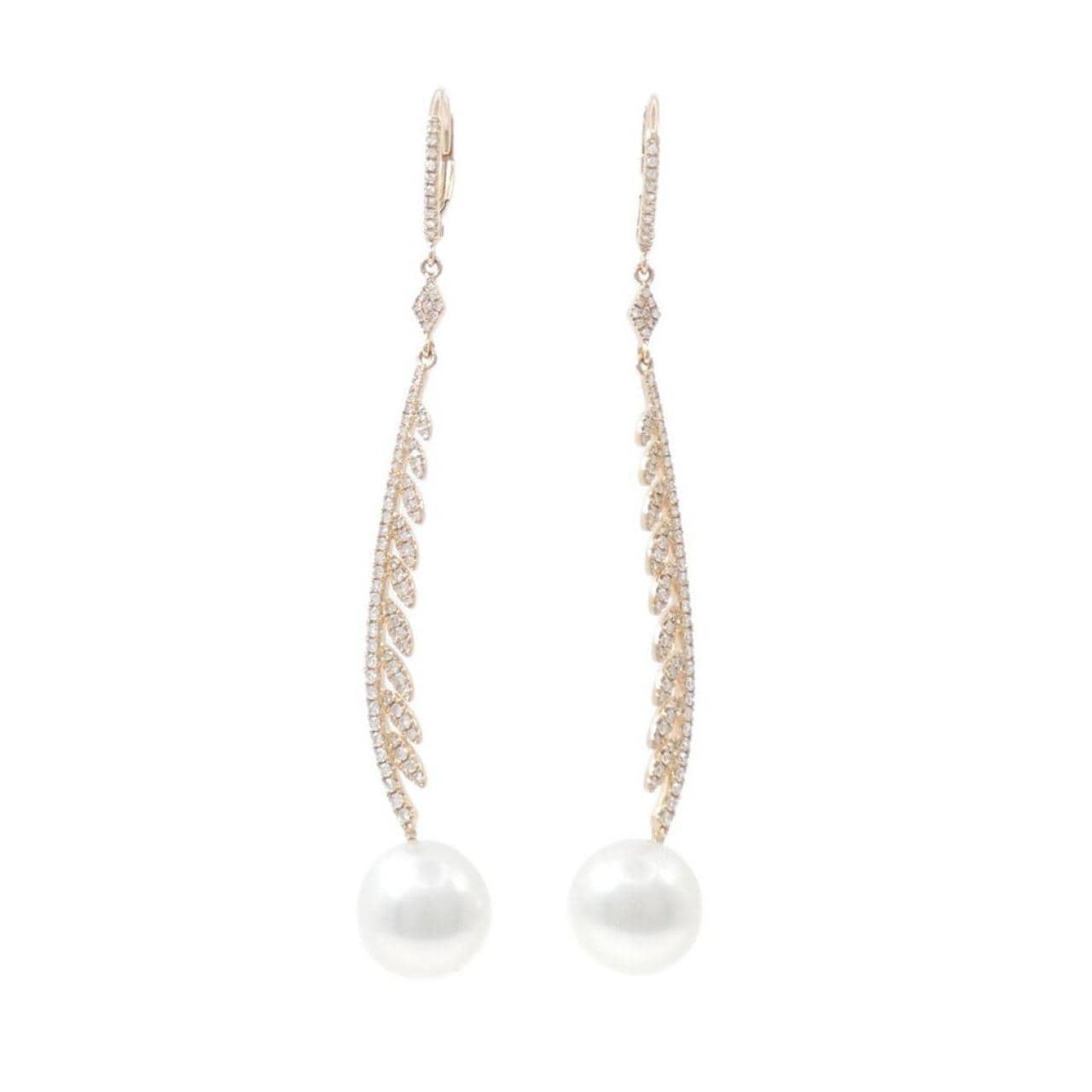 K18PG 白蝶パール ピアス 11mm