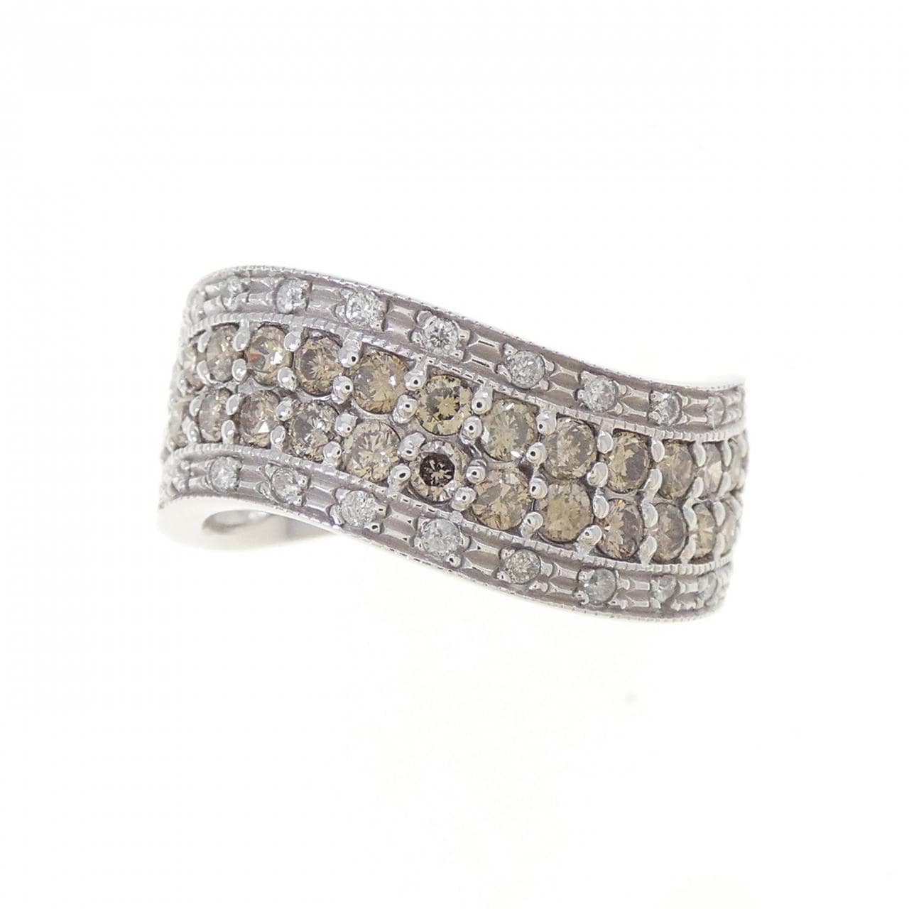 K18WG ダイヤモンド リング 1.00CT