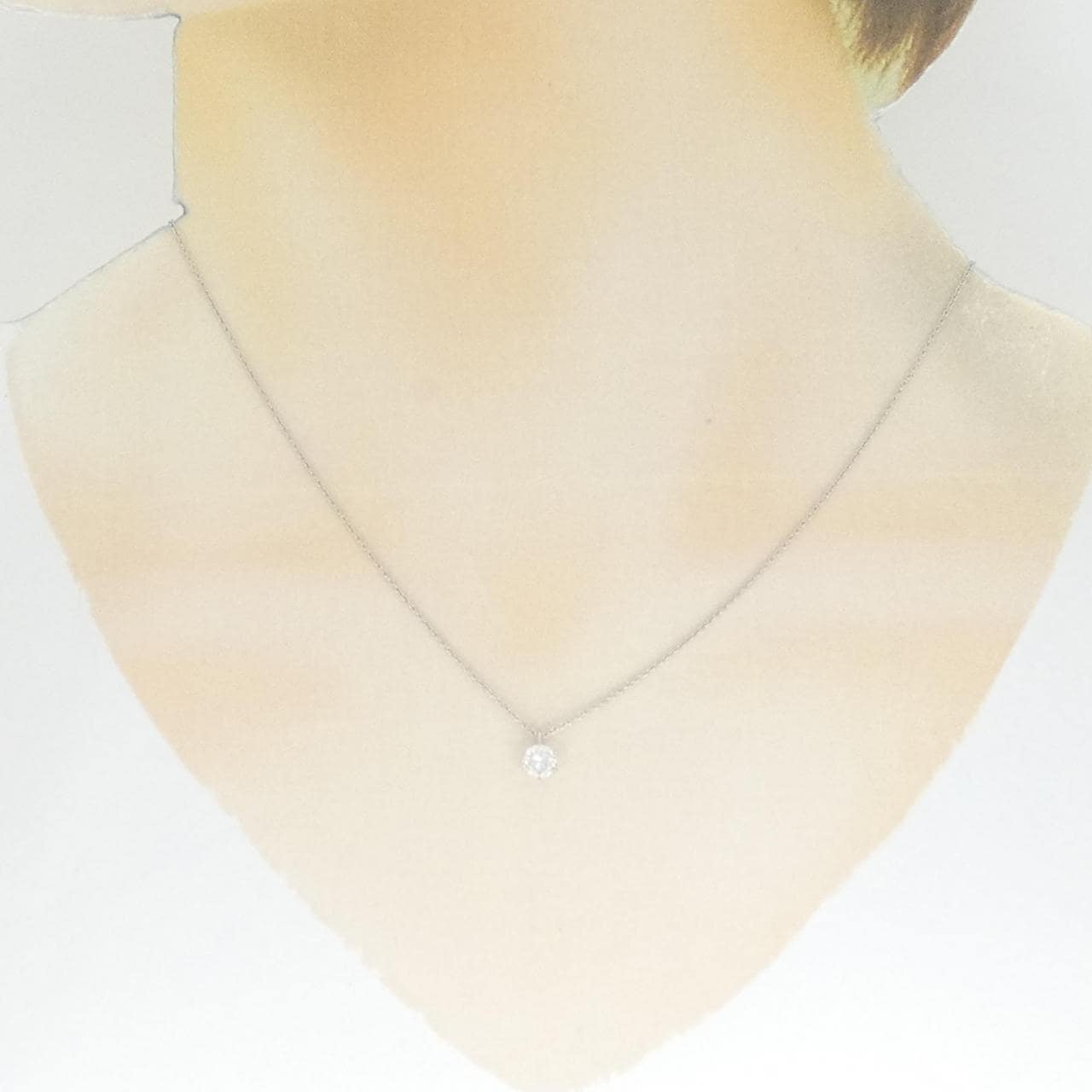 【リメイク】PT ダイヤモンド ネックレス 0.379CT F I1 Good