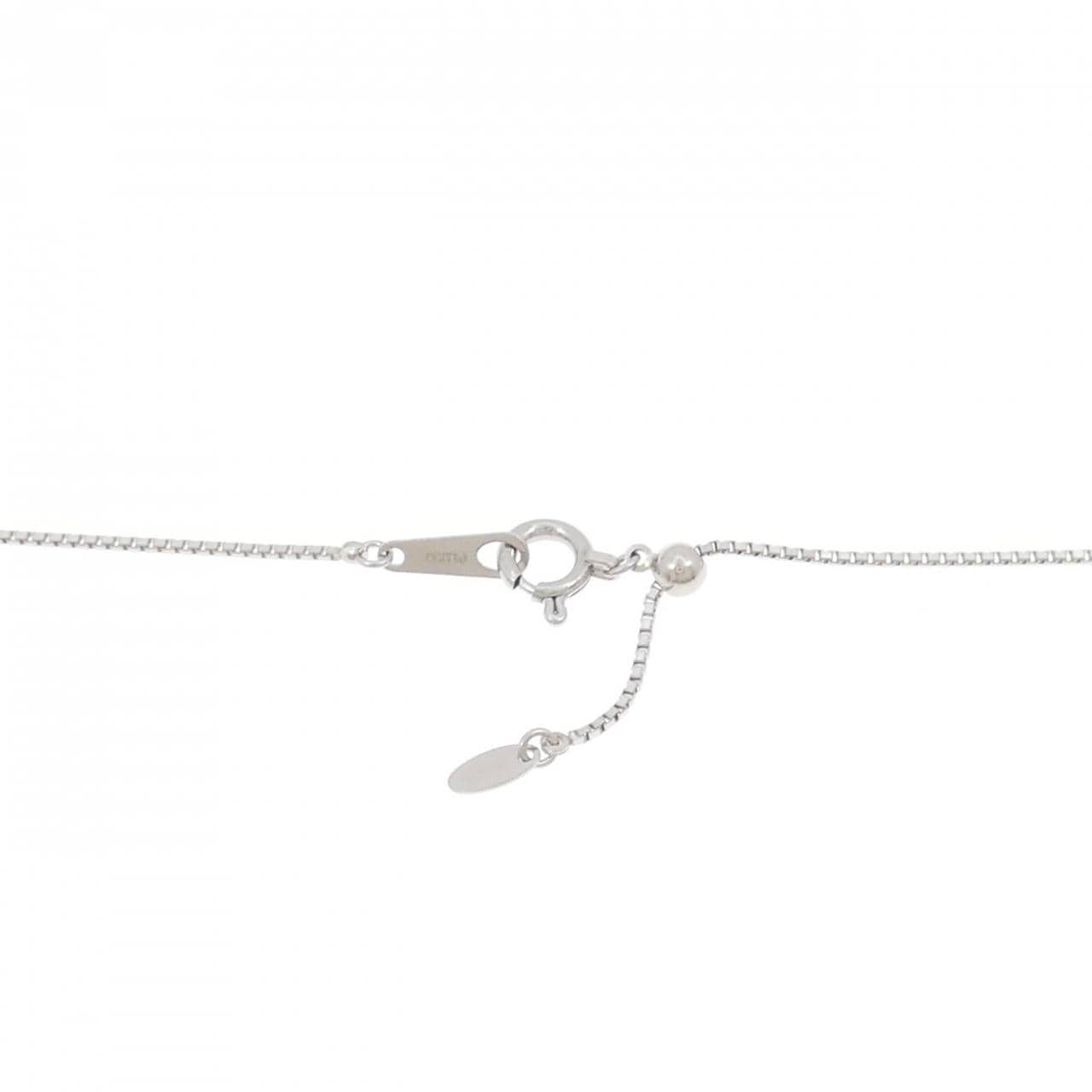 PT900/PT850 ハート スフェーン ネックレス 2.33CT