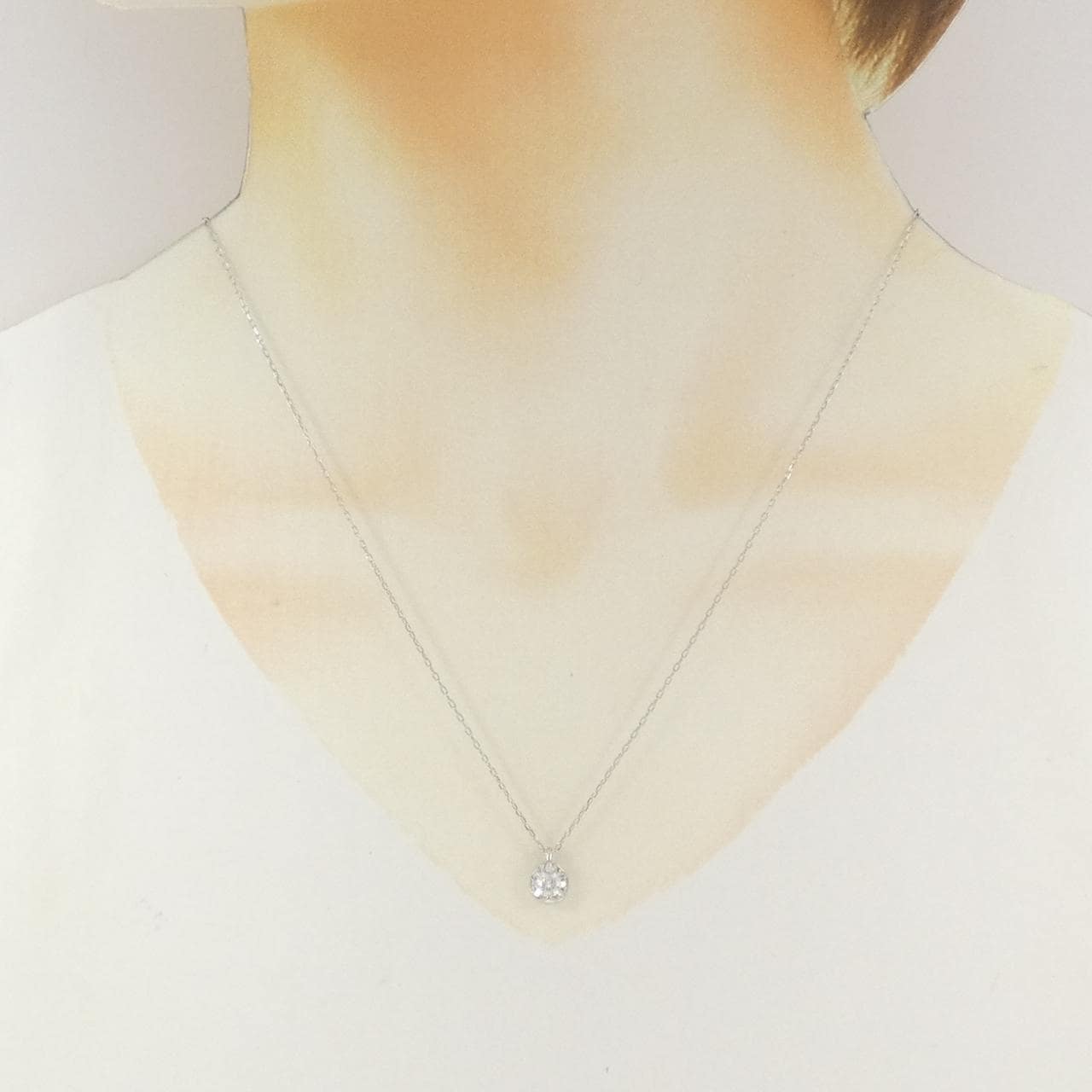 PT900/PT850 ダイヤモンド ネックレス 0.321CT