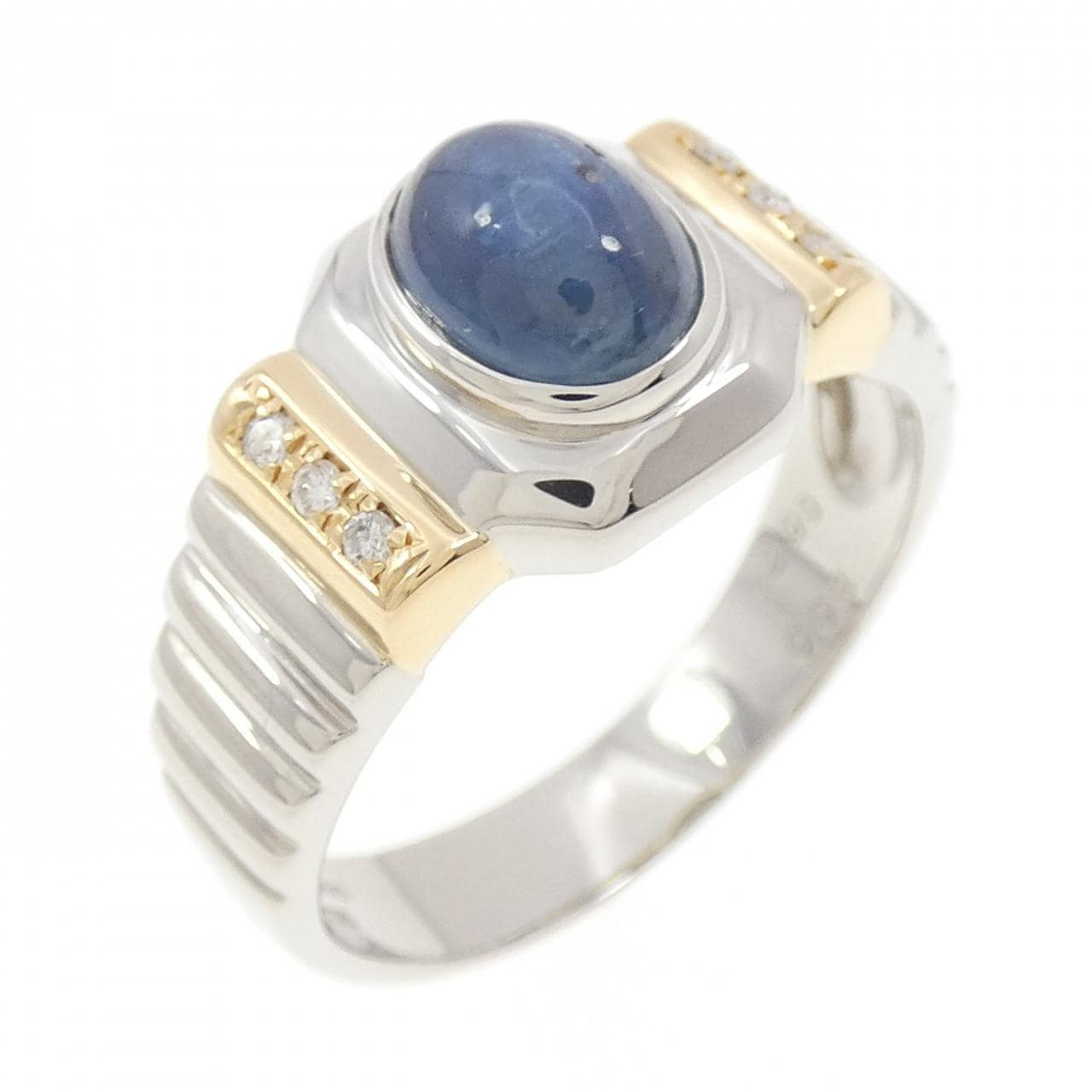 PT900/K18YG サファイヤ リング 2.90CT