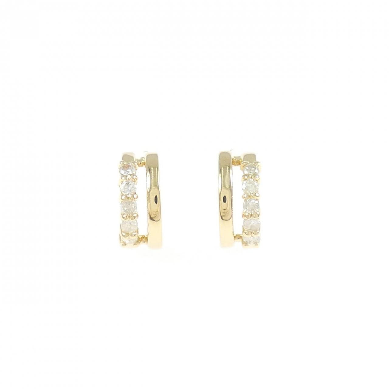 K18YG ダイヤモンド ピアス 0.14CT