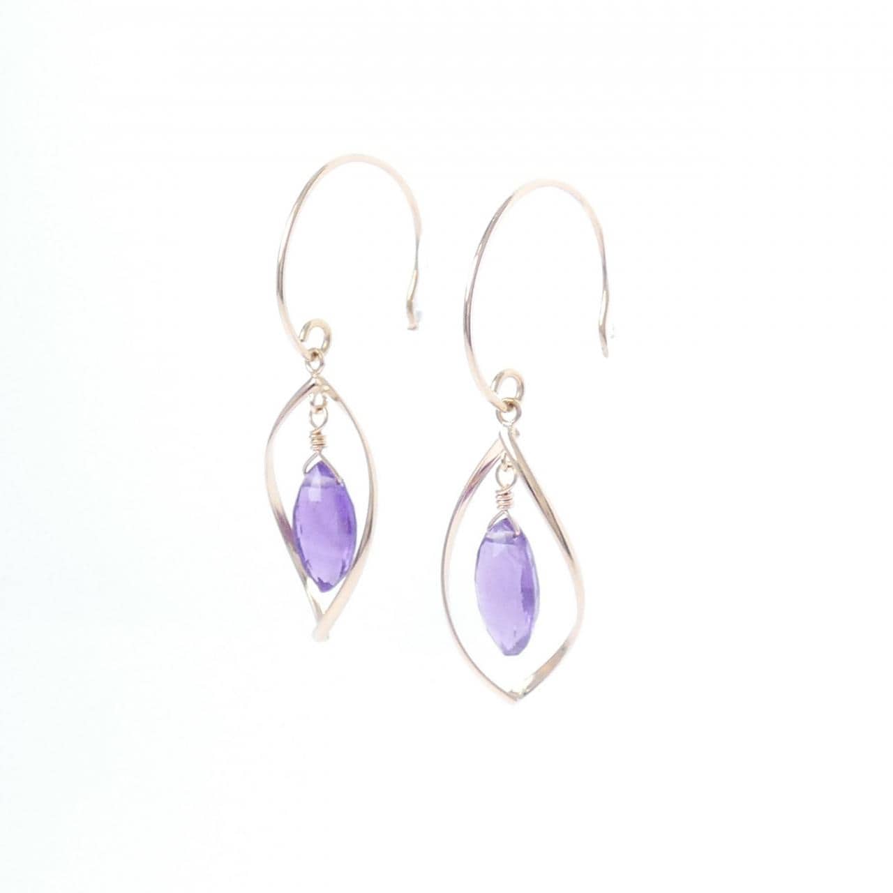 K18PG Amethyst Earrings