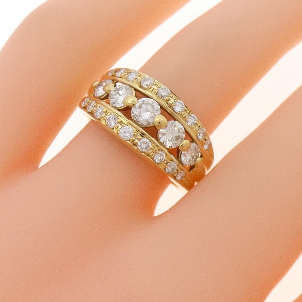 K18YG ダイヤモンド リング 1.01CT