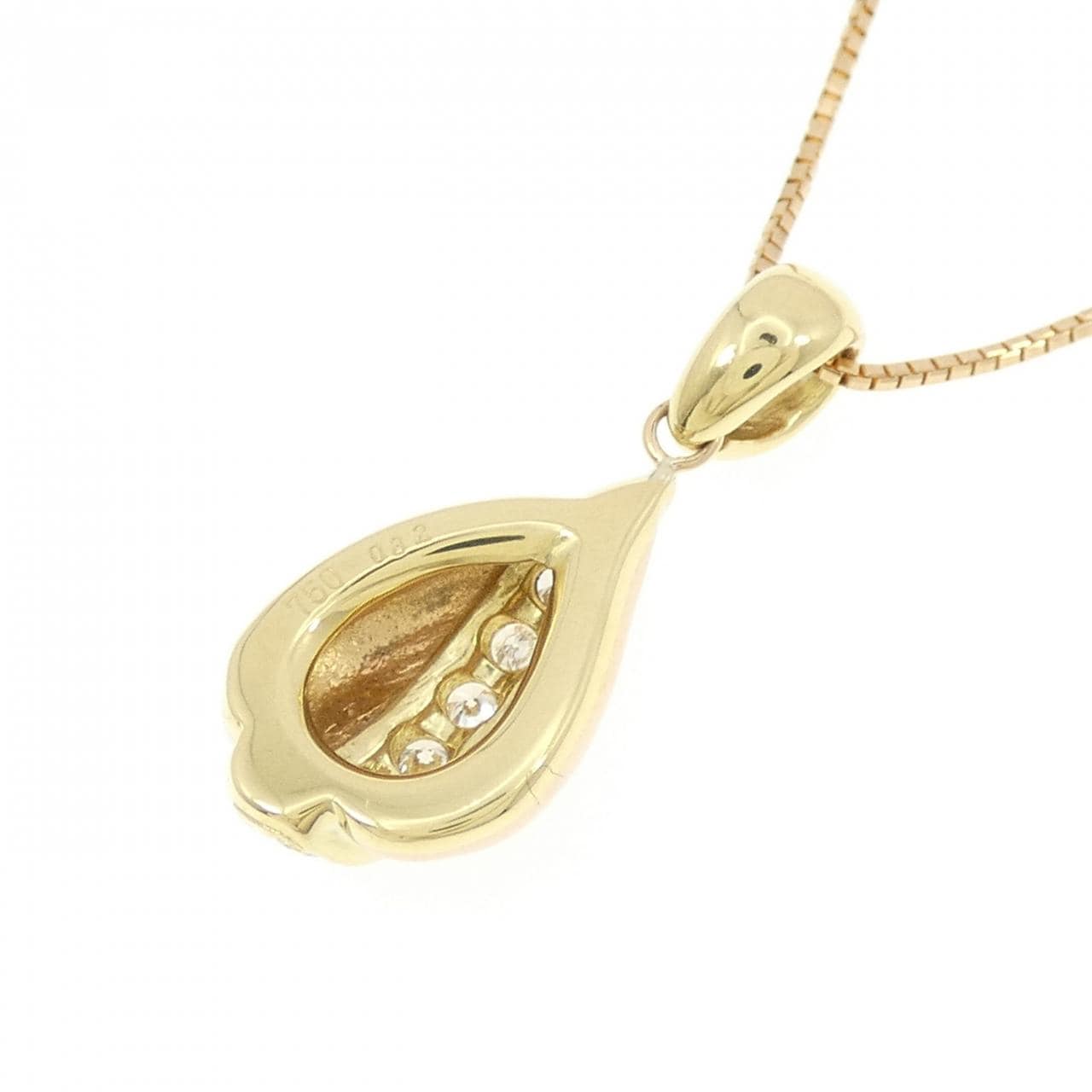 750YG/750PG/K18YG ダイヤモンド ネックレス 0.32CT