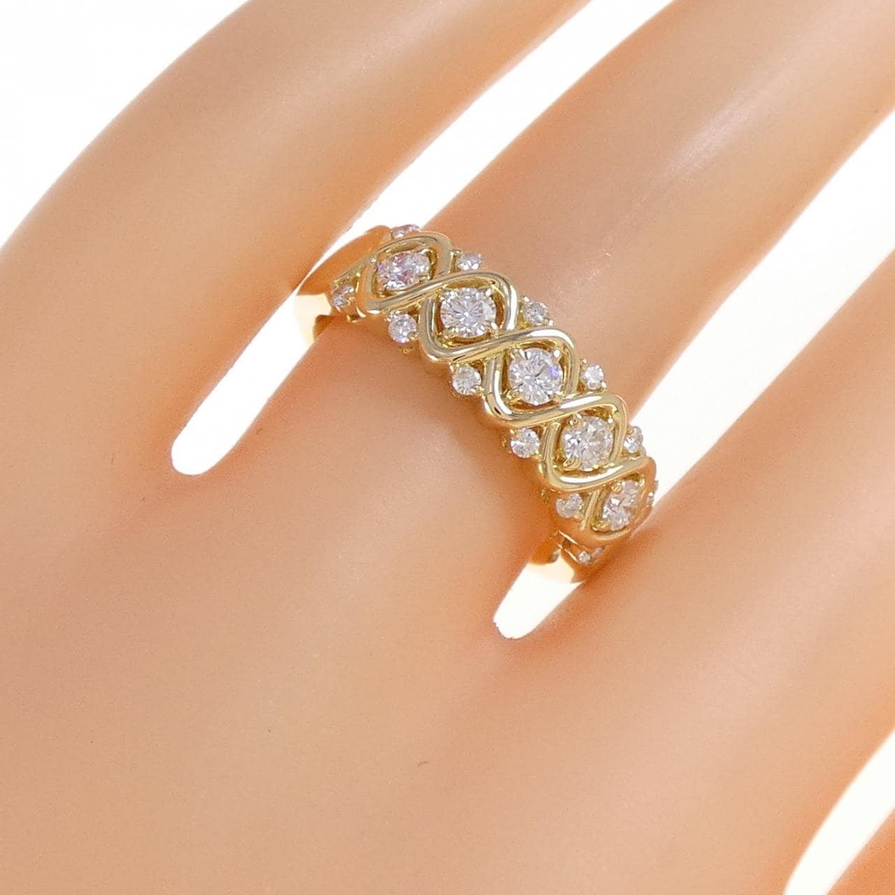 K18YG ダイヤモンド リング 0.46CT