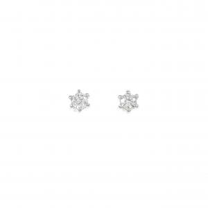PT900 ソリティア ダイヤモンド ピアス 0.10CT