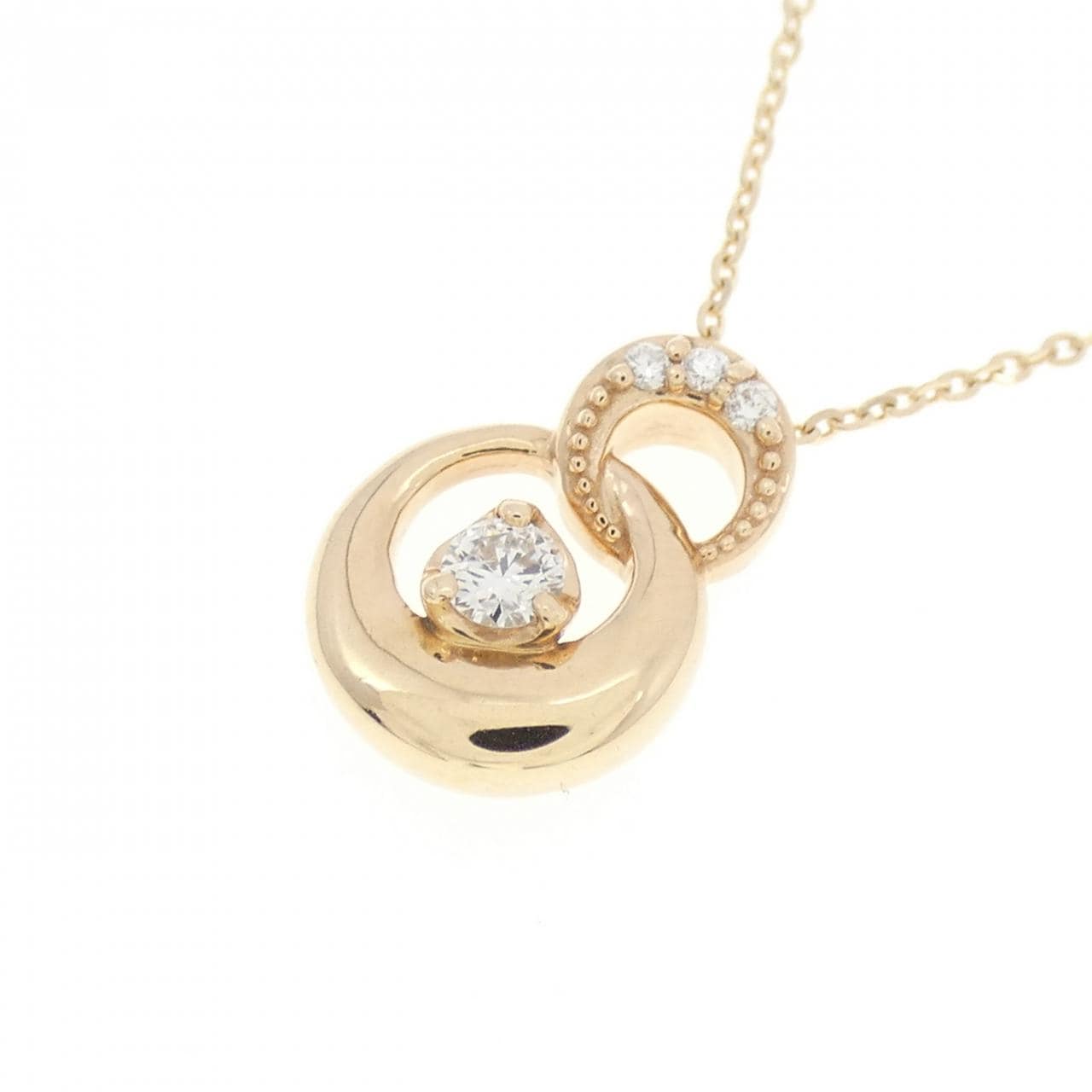 K10YG ダイヤモンド ネックレス 0.06CT