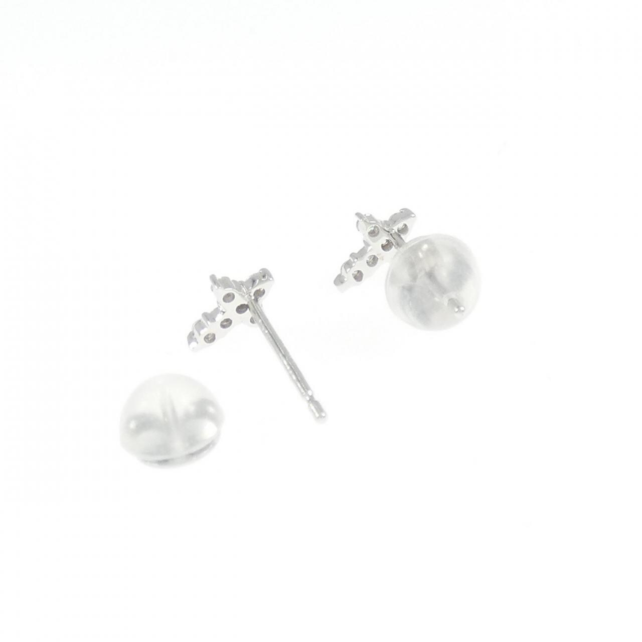 K18WG ダイヤモンド ピアス 0.10CT