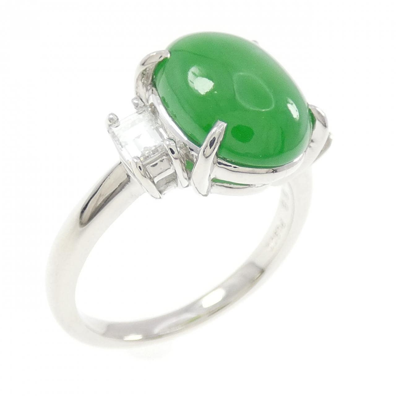 PT900 ヒスイ リング 4.66CT