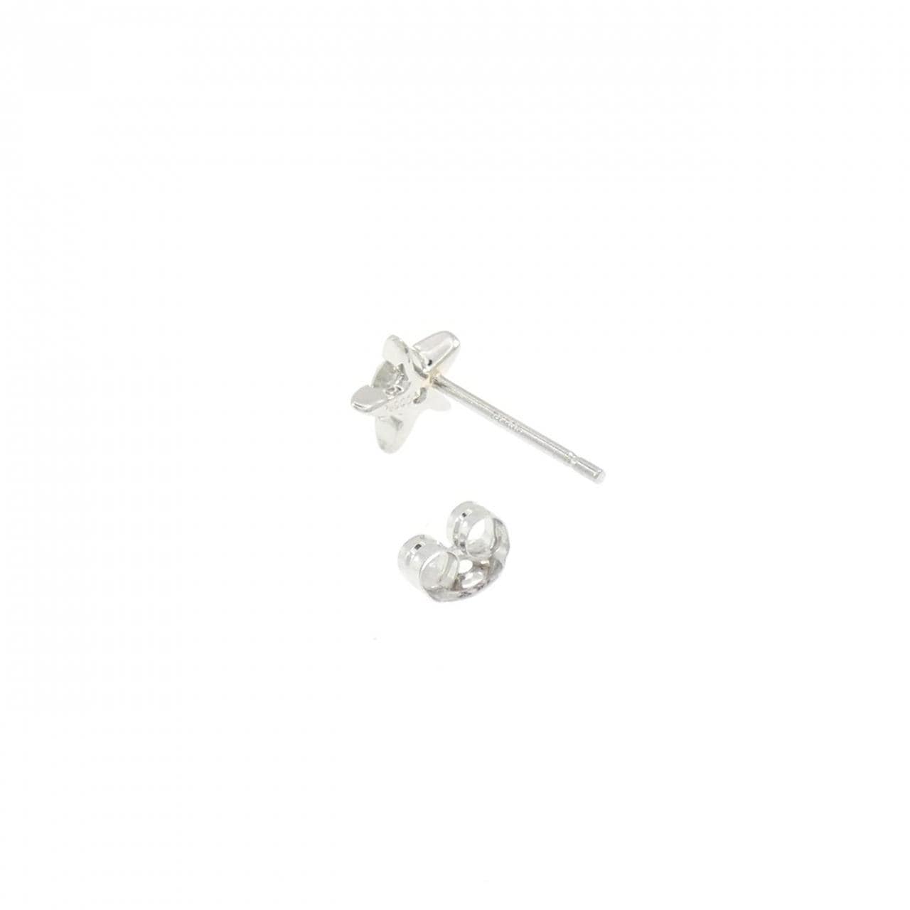 PT900 スター ダイヤモンド ピアス 0.15CT 片耳