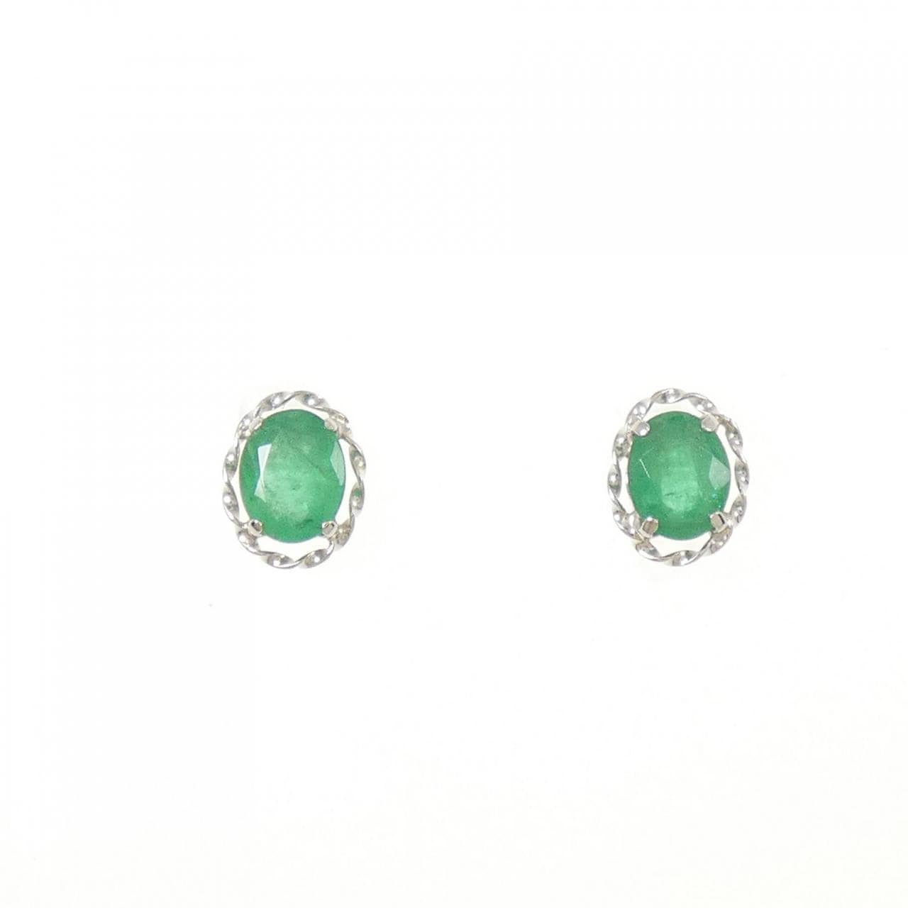 PT900 エメラルド ピアス 0.50CT