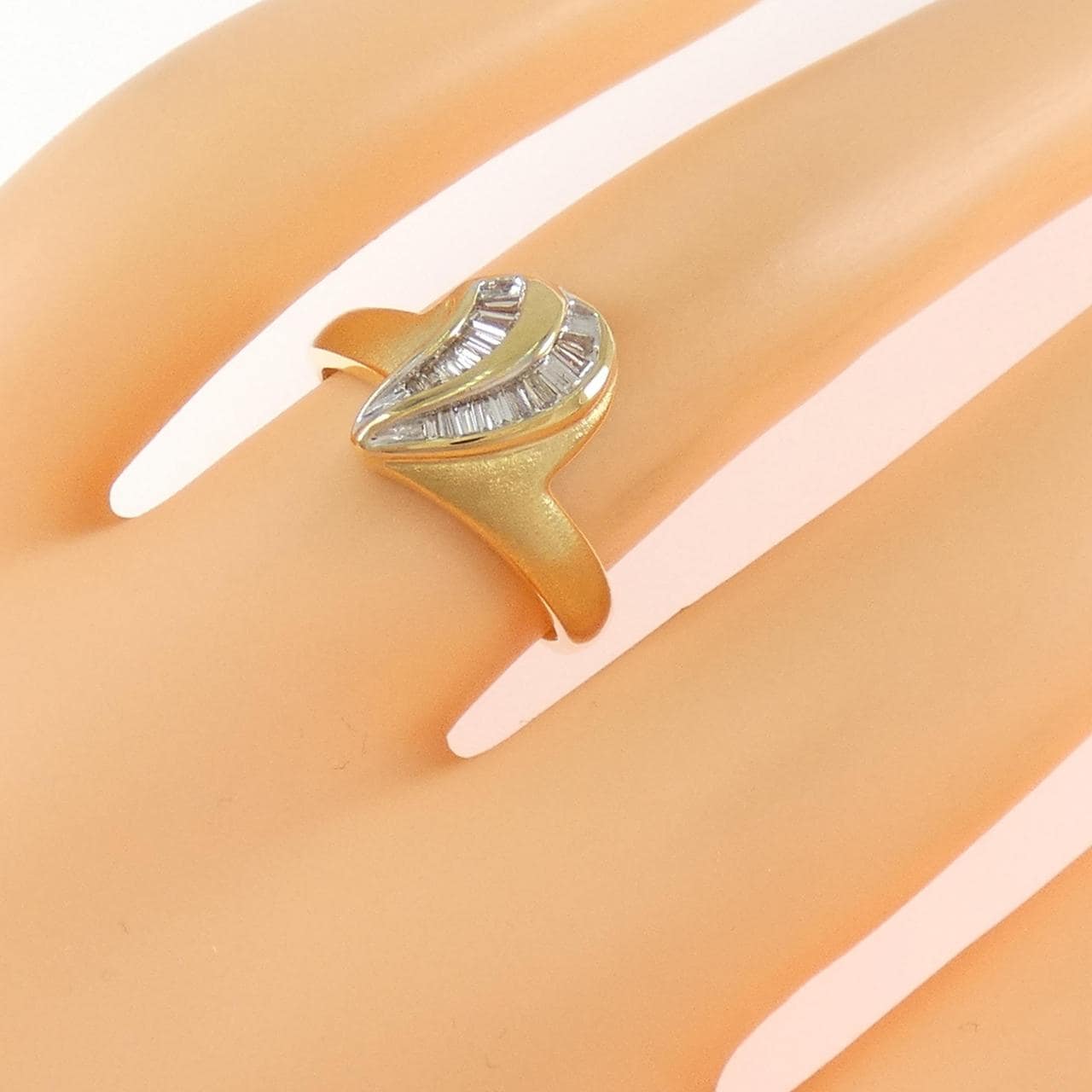 K18YG/K18WG ダイヤモンド リング 0.16CT