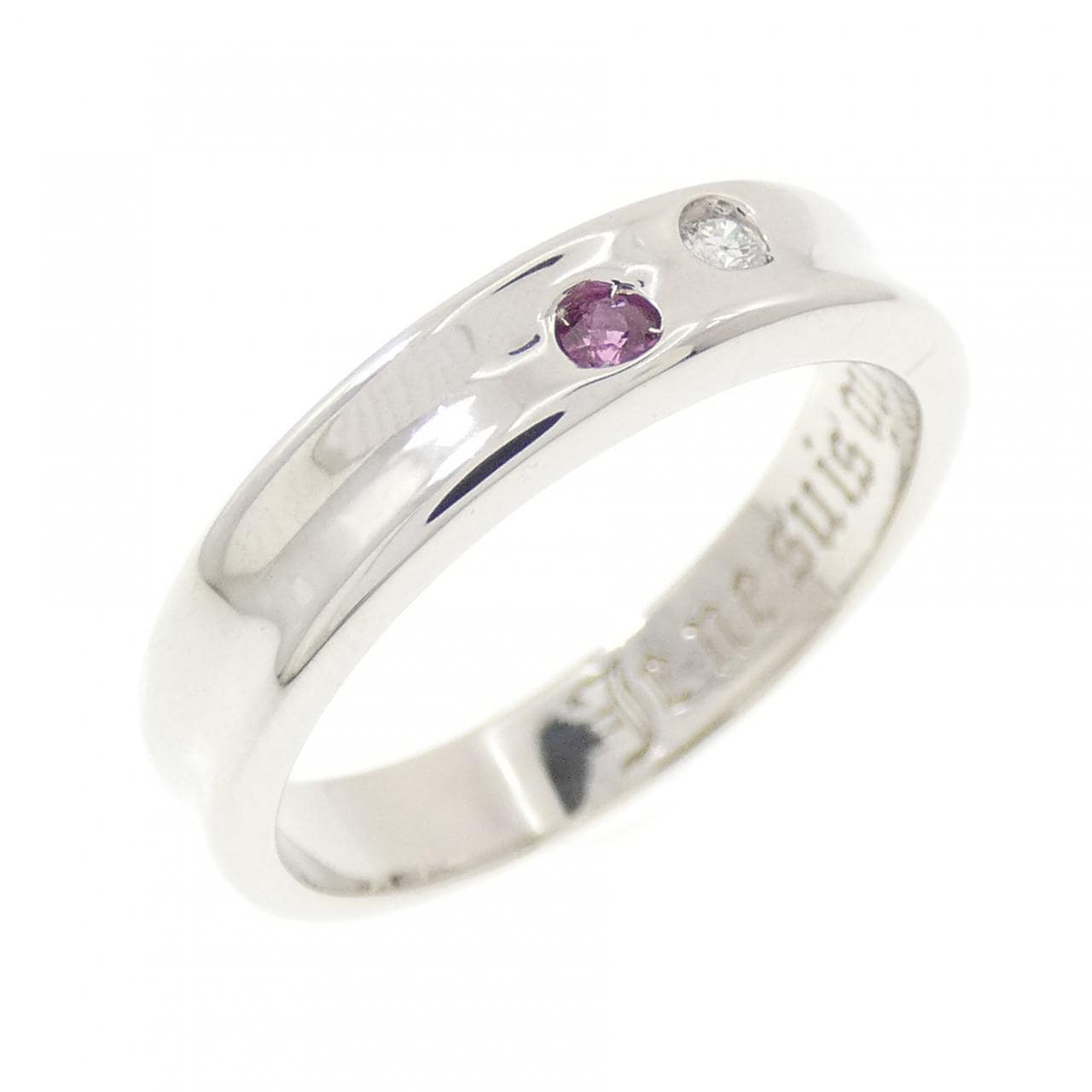 PT900 ルビー リング 0.04CT