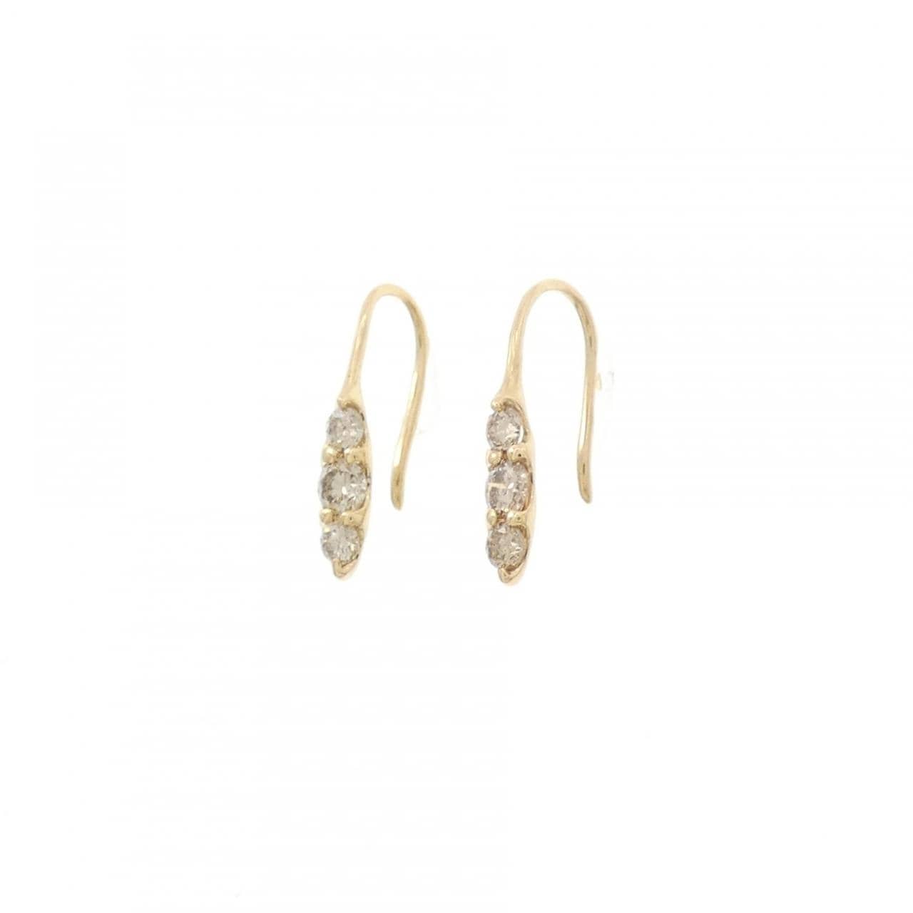 K18YG ダイヤモンド ピアス 0.20CT