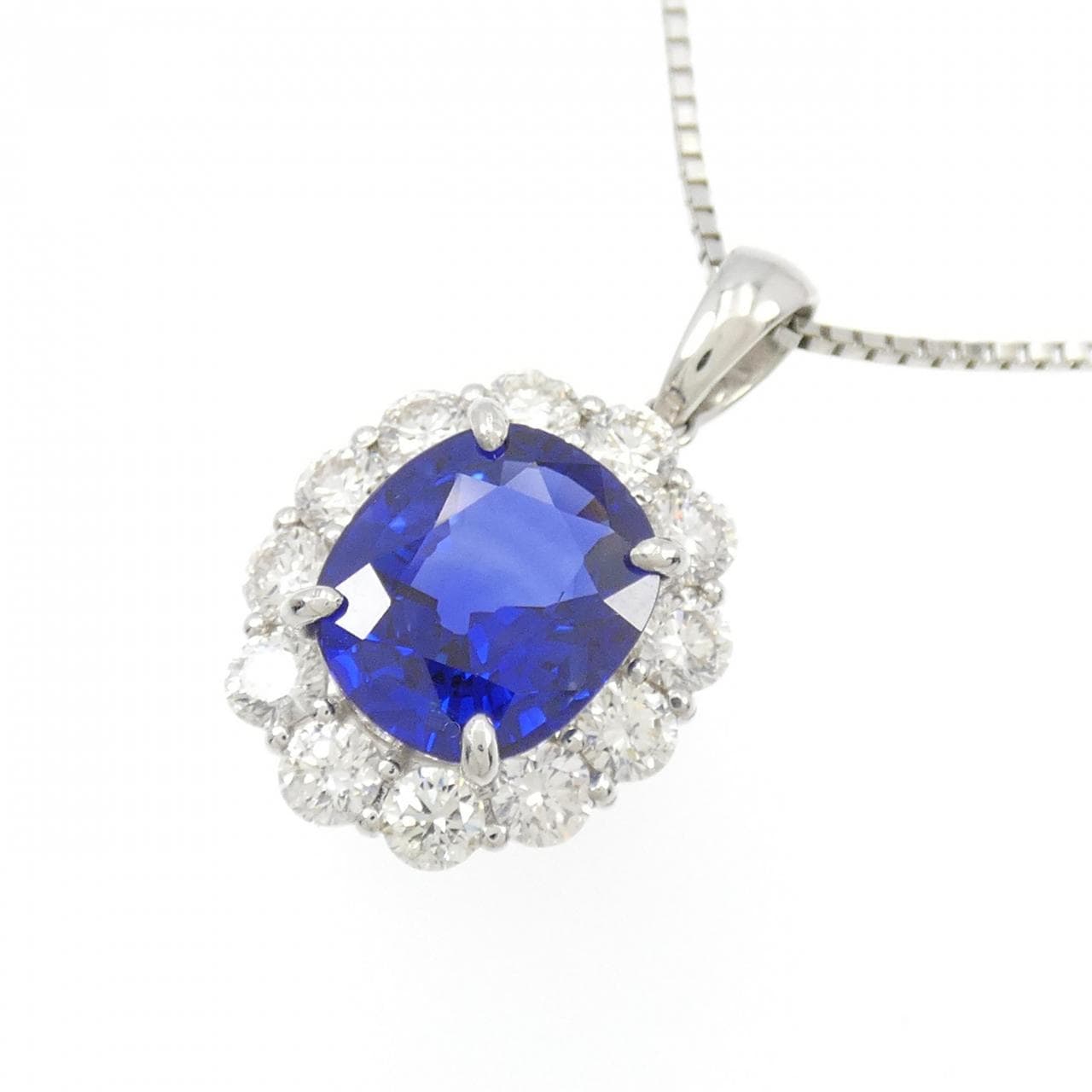 [Remake] PT Sapphire Necklace 4.68CT Made in Sri Lanka