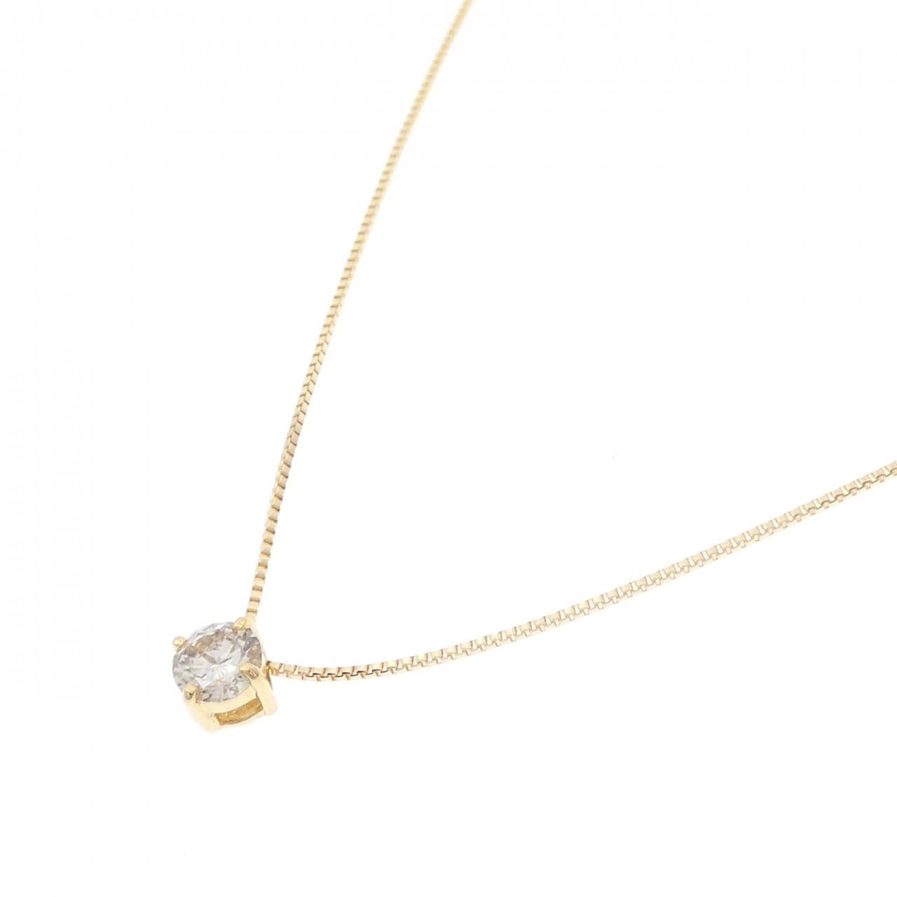 K18YG ソリティア ダイヤモンド ネックレス 0.20CT
