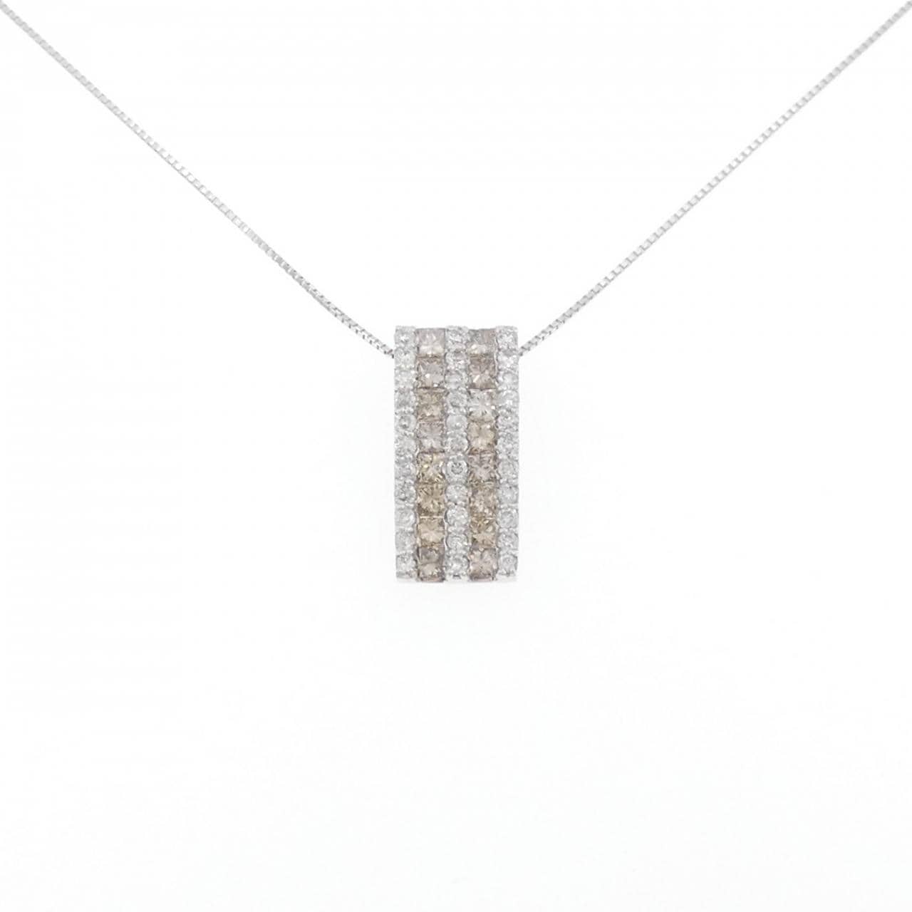 K18WG ダイヤモンド ネックレス 2.00CT