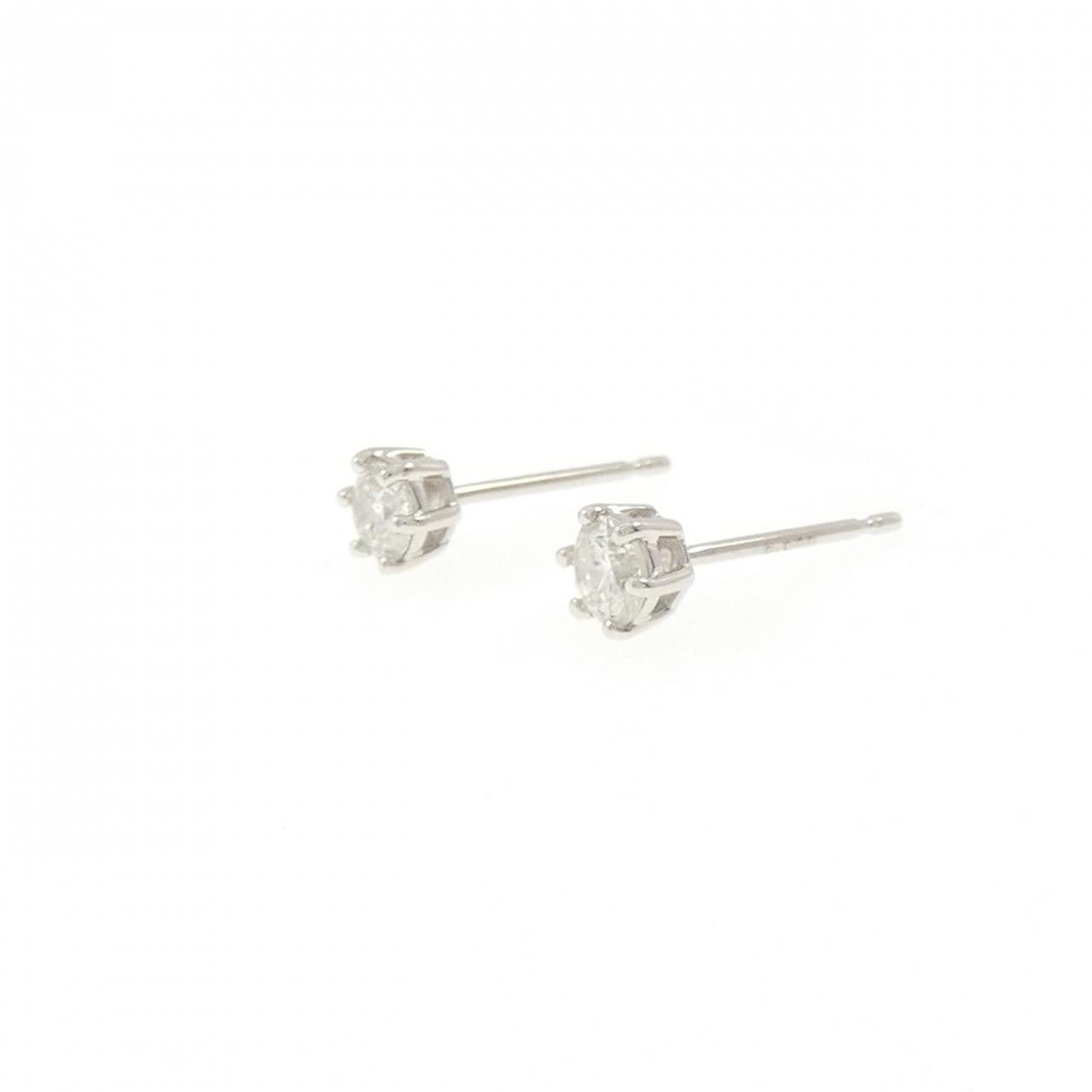 PT900 ソリティア ダイヤモンド ピアス 0.30CT