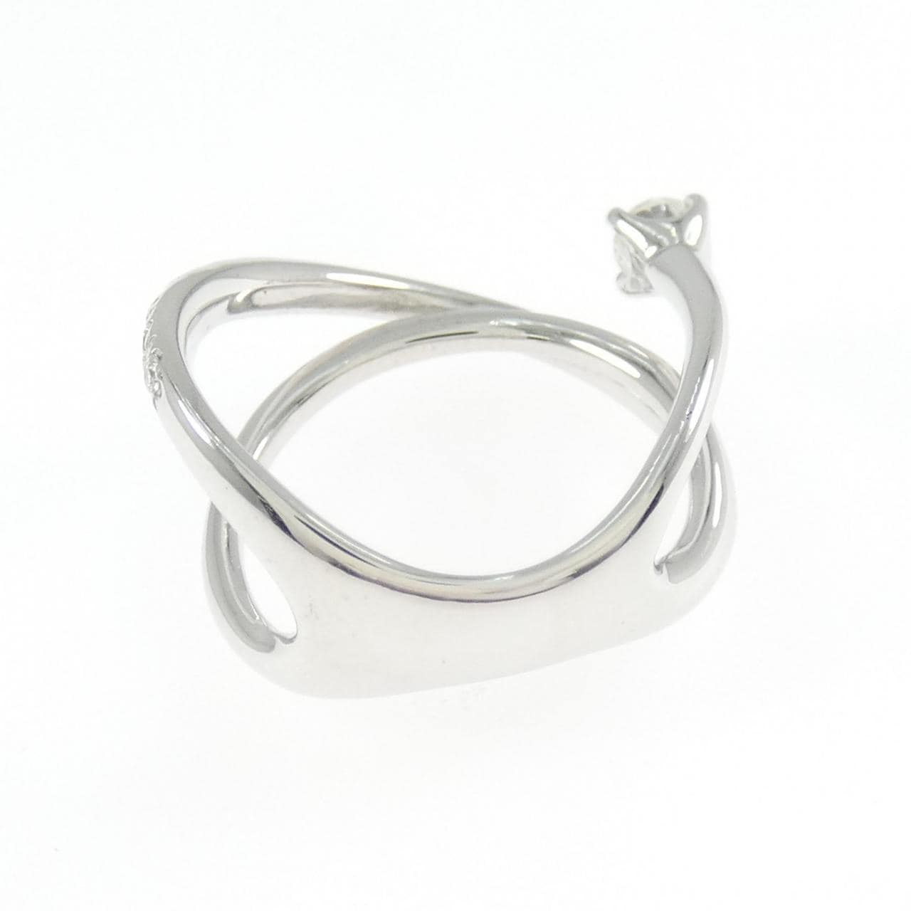 K18WG ダイヤモンド ピンキーリング 0.132CT