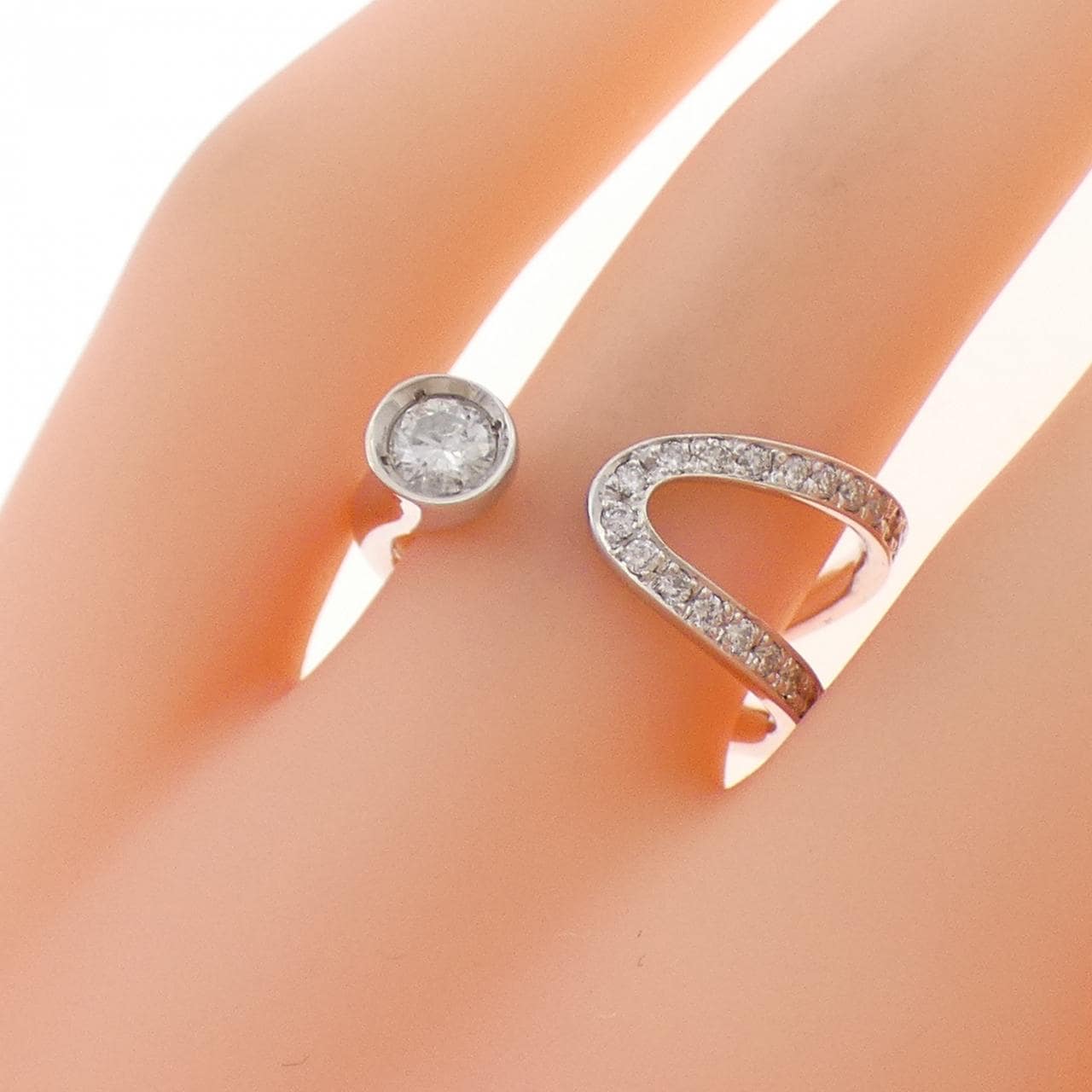 K18WG ダイヤモンド リング 0.240CT