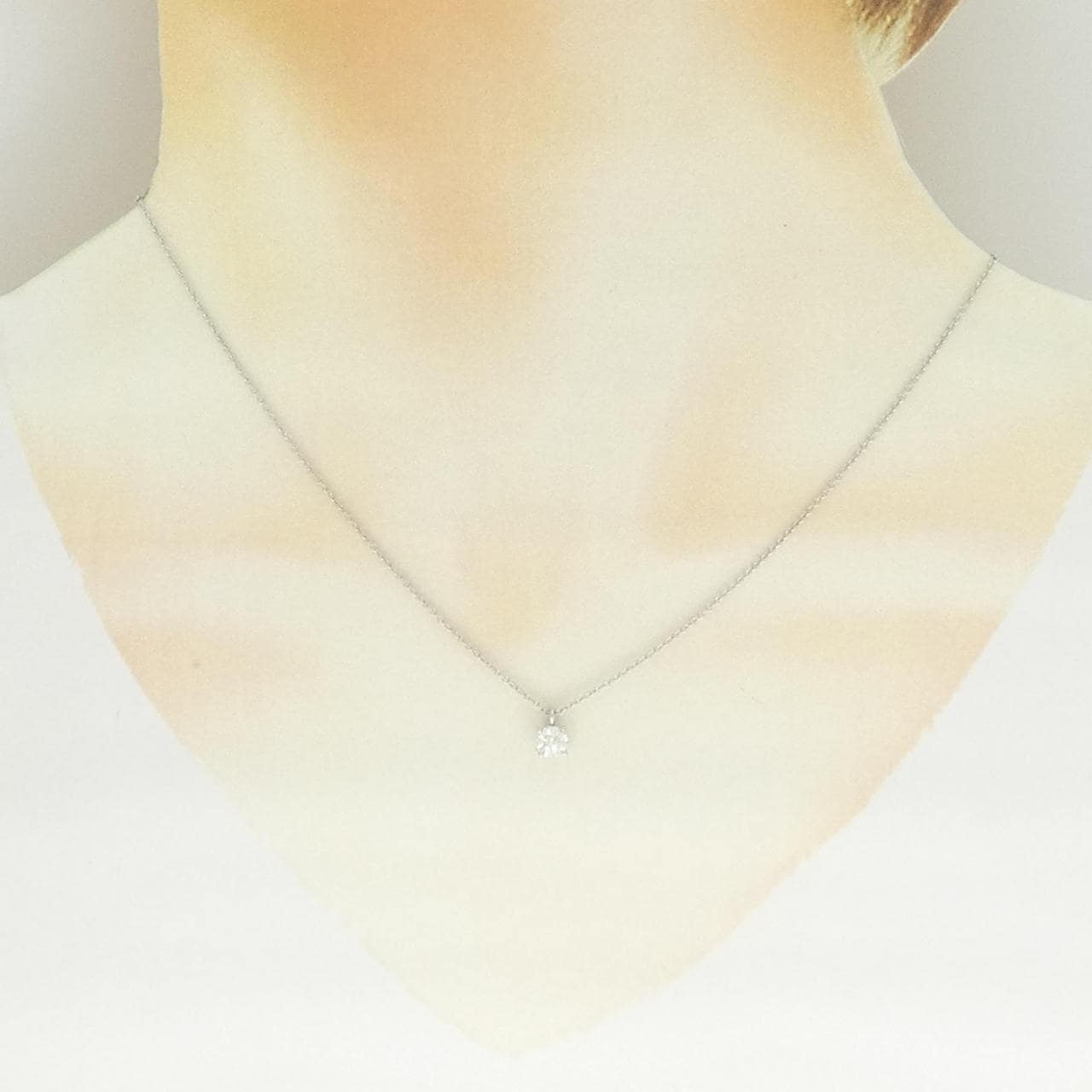 ティファニー ソリティア ネックレス 0.34CT J VS2 3EXT
