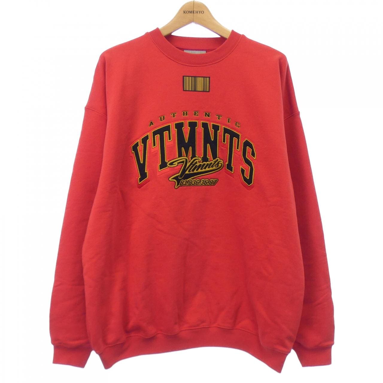 ブイティーエムエヌティーエス VTMNTS スウェット