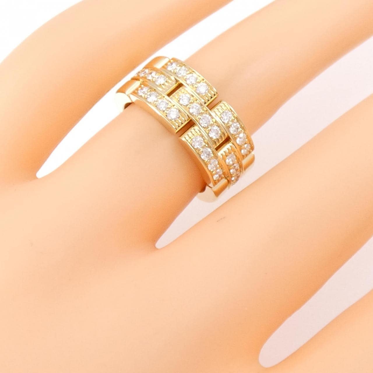 Cartier Maillon panthère half diamond ring