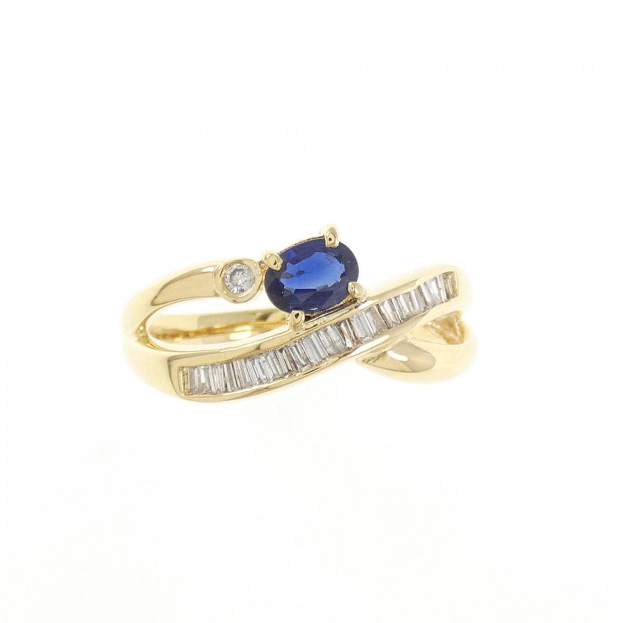 K18YG サファイヤ リング 0.40CT