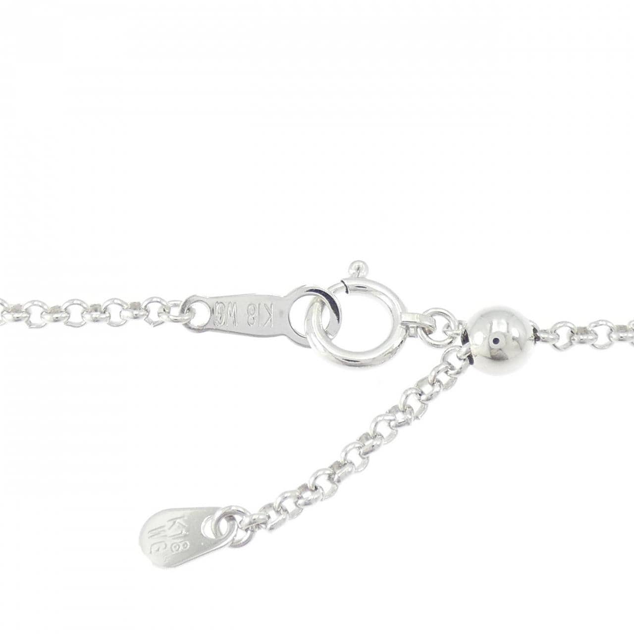 K18WG クロス ダイヤモンド ネックレス 1.12CT