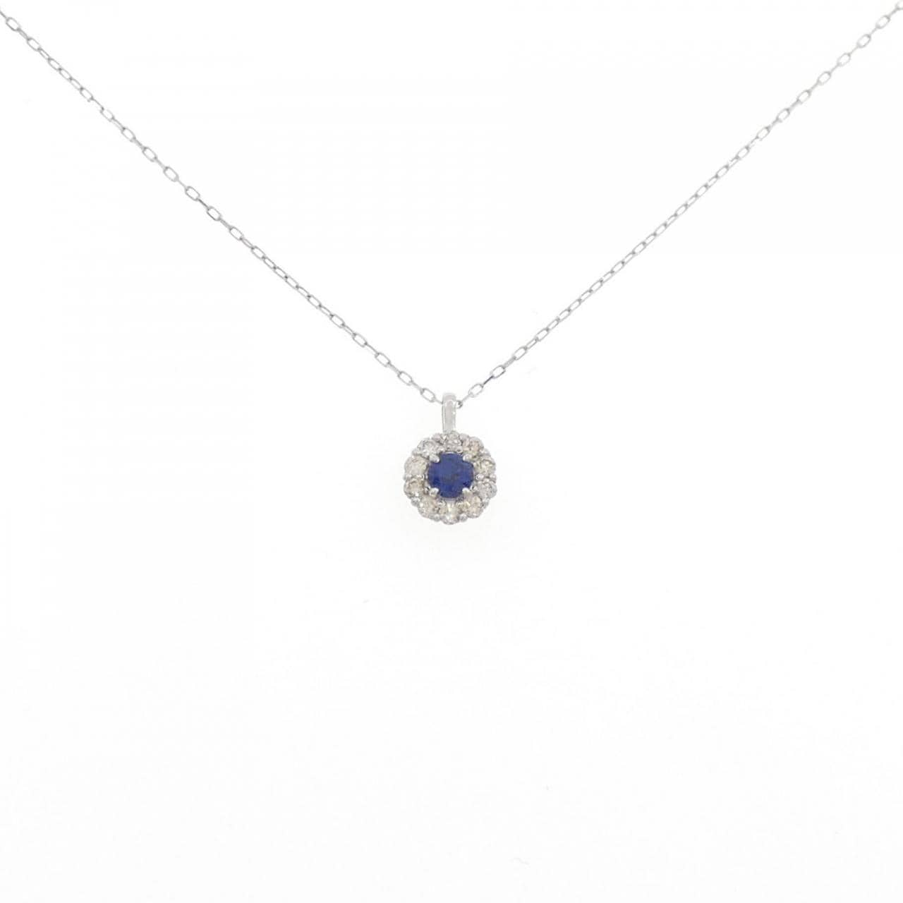 [BRAND NEW] PT Sapphire Necklace 0.07CT