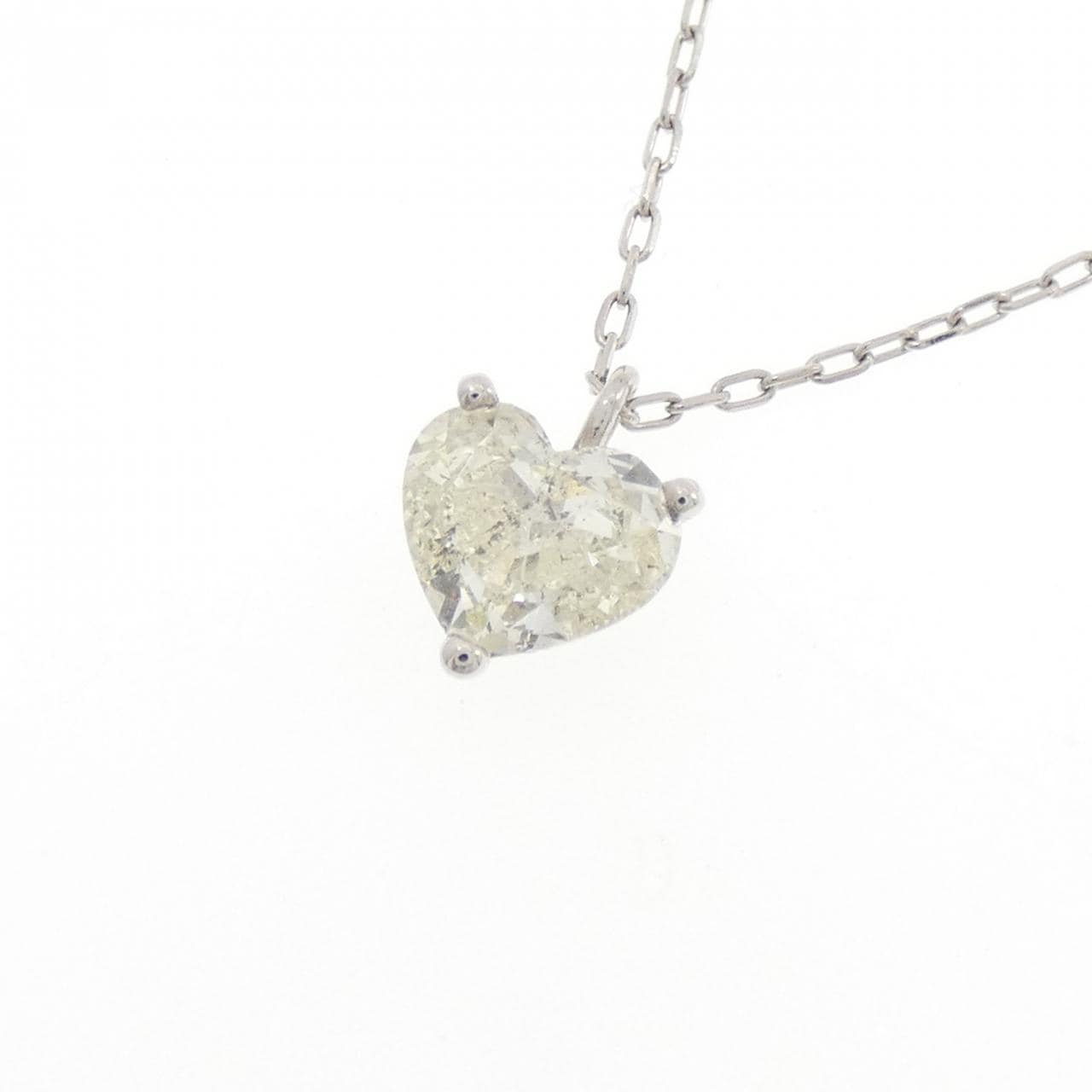 PT900/PT850 ハート ダイヤモンド ネックレス 1.010CT