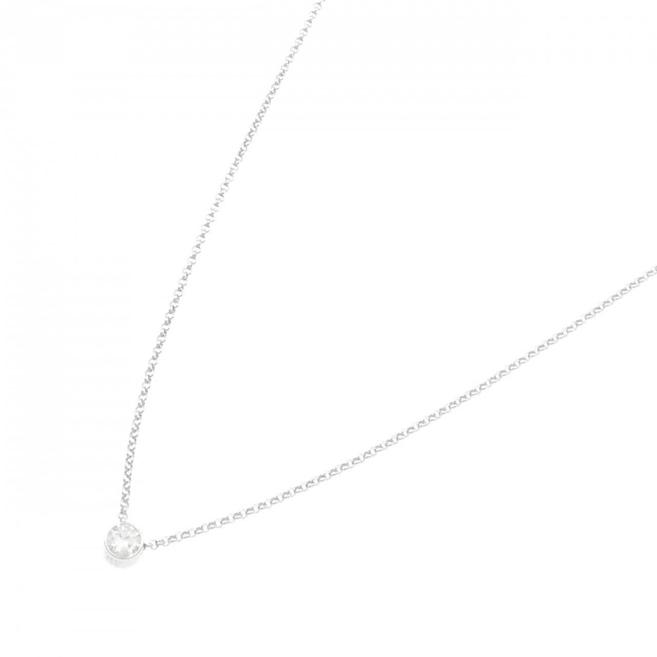 PT900/PT850 ソリティア ダイヤモンド ネックレス 0.12CT