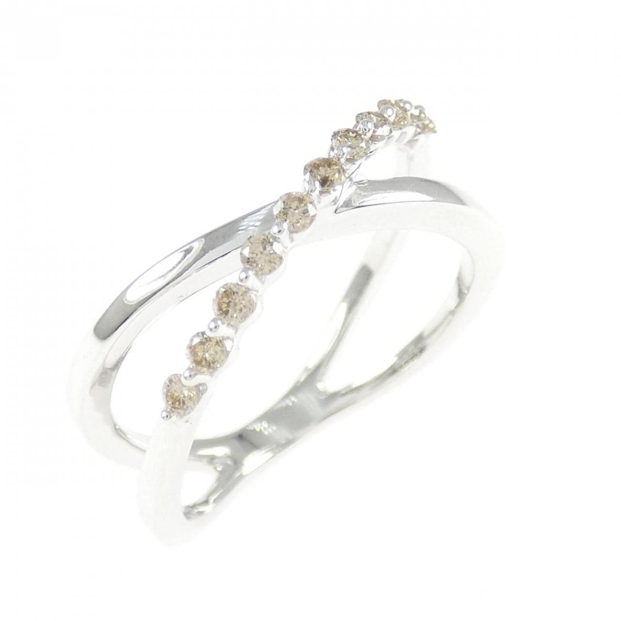 K18WG ダイヤモンド リング 0.15CT