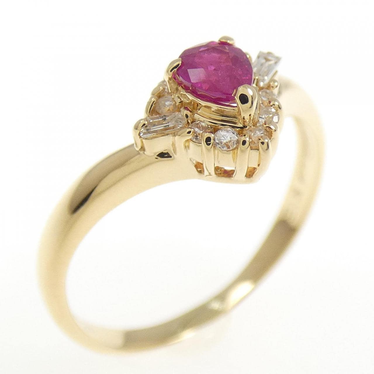 K18YG ルビー リング 0.20CT