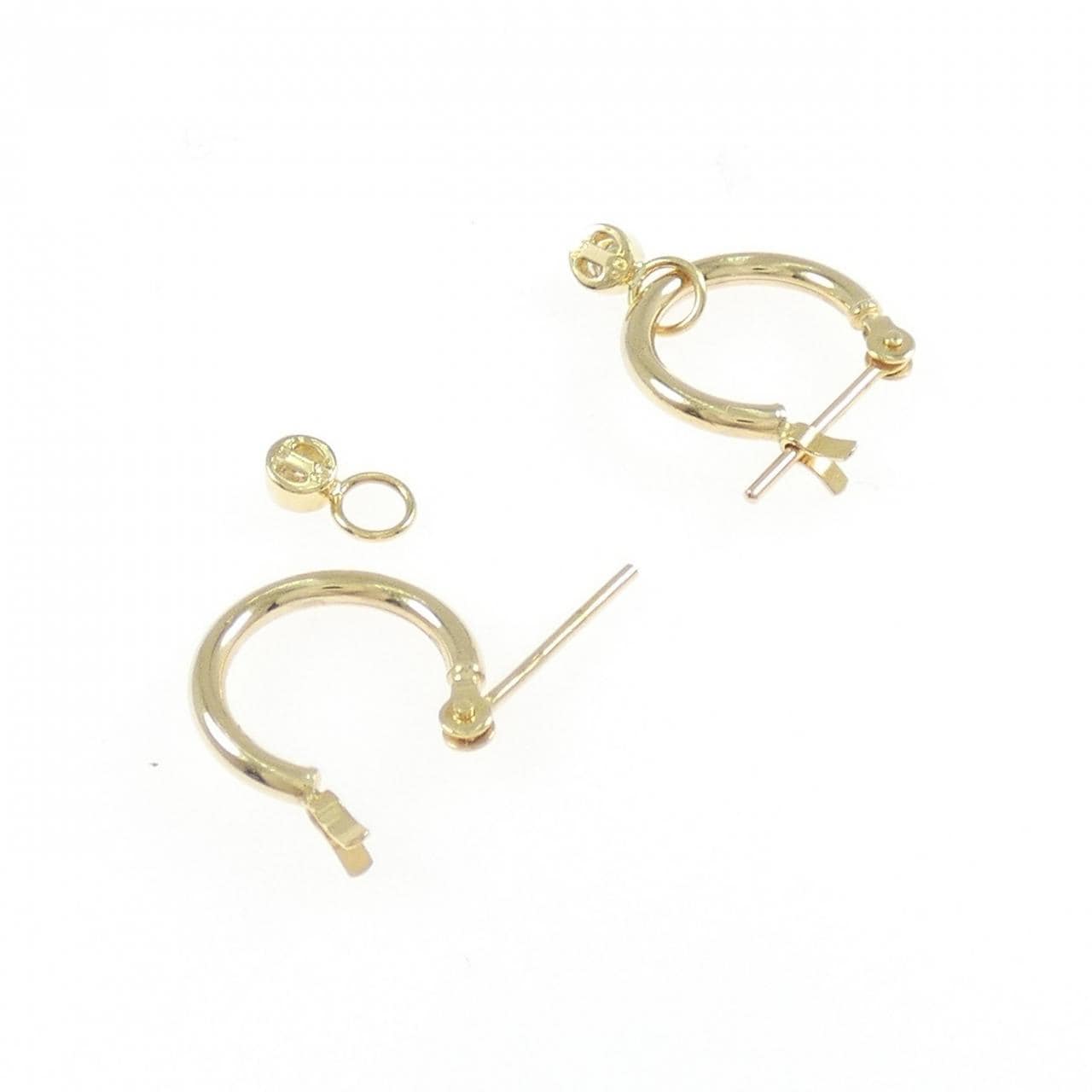 K18YG 2WAY ダイヤモンド ピアス 0.10CT