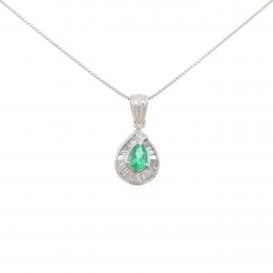 PT900/PT850 エメラルド ネックレス 0.46CT
