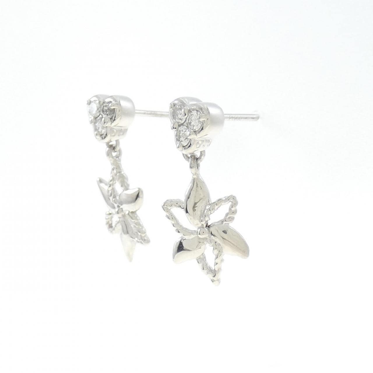 PT900 ダイヤモンド ピアス 0.20CT