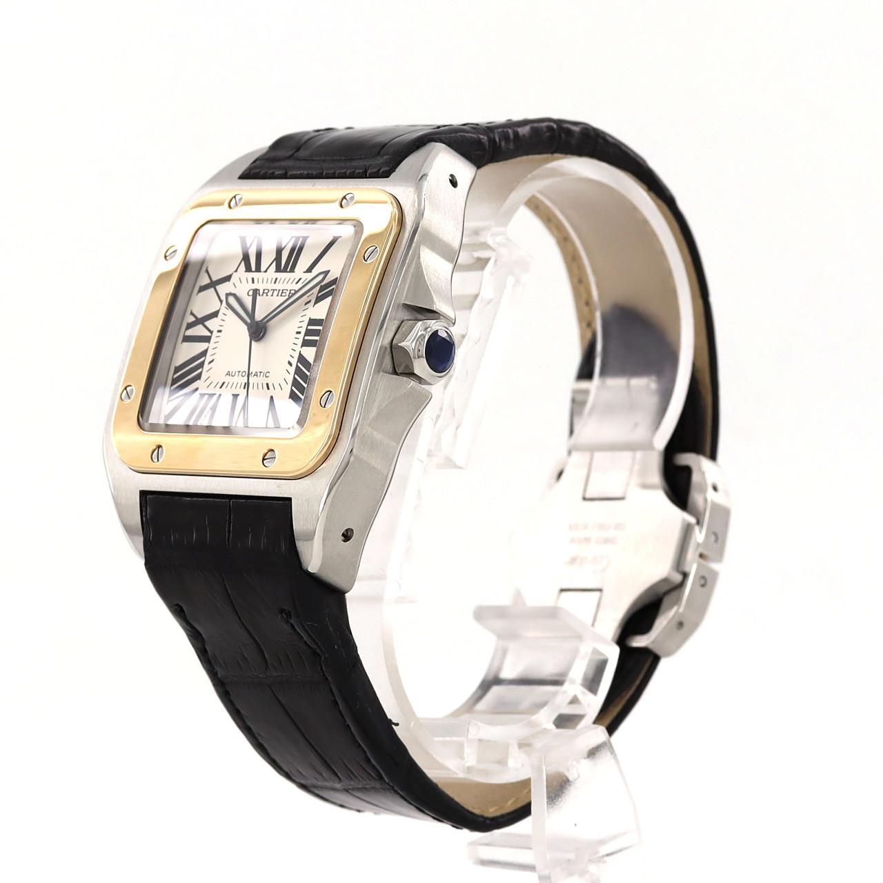 カルティエ サントス100LM コンビ 1904-2004刻印 W20077X7 SSxYG 自動巻