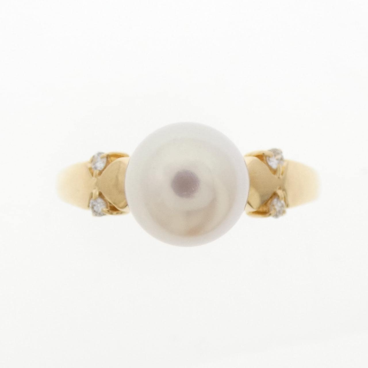 K18YG アコヤパール リング 6.8mm