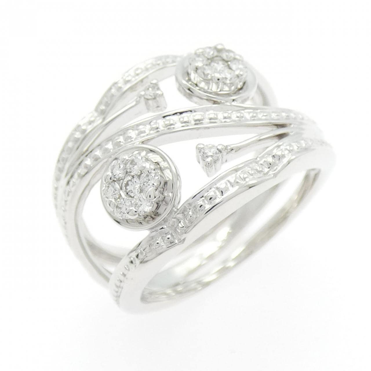 750WG鑽石戒指，0.210克拉