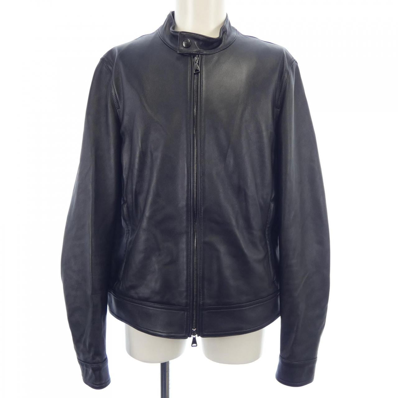 Enmety EMMETI皮革騎士夾克