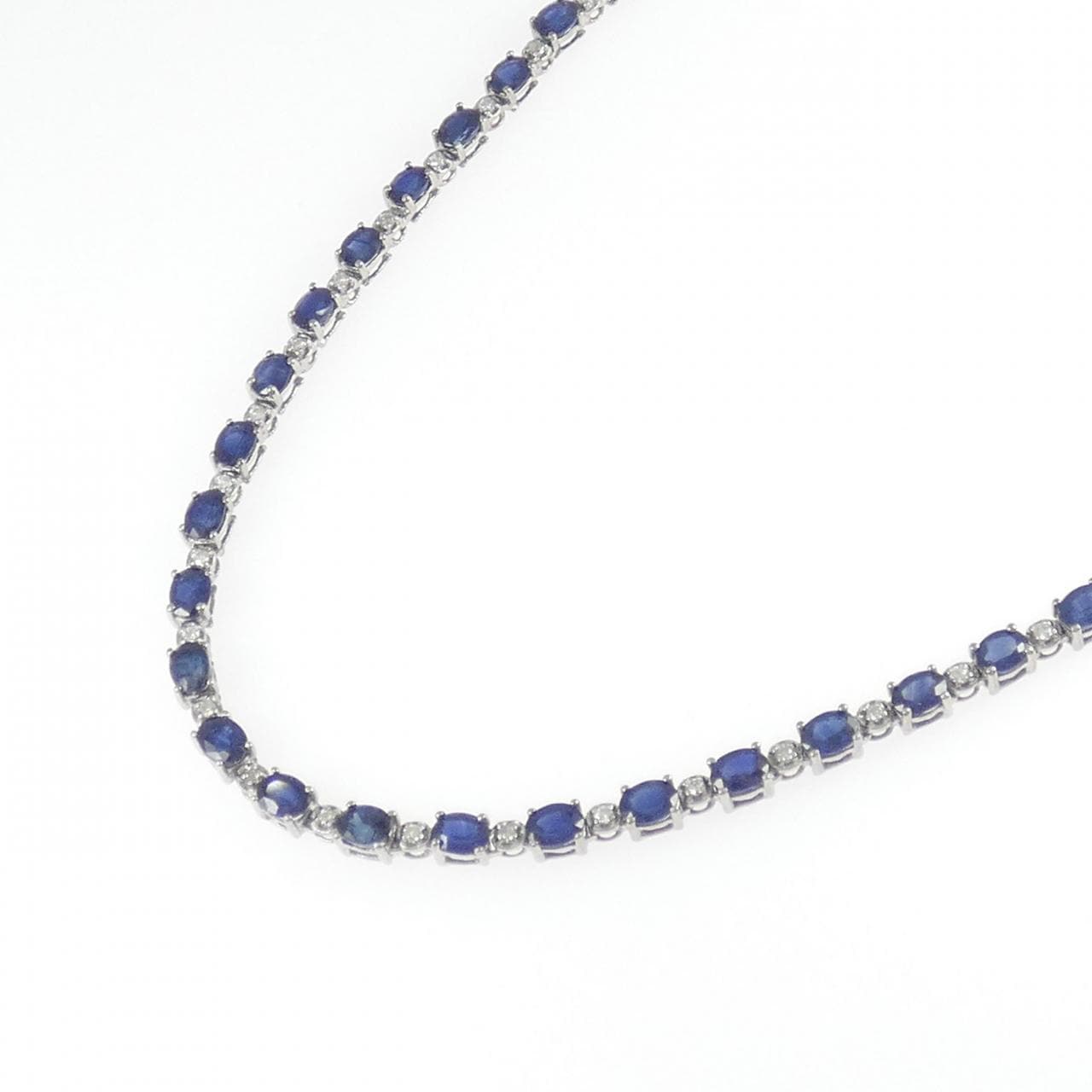 K18WG サファイヤ ネックレス 13.88CT