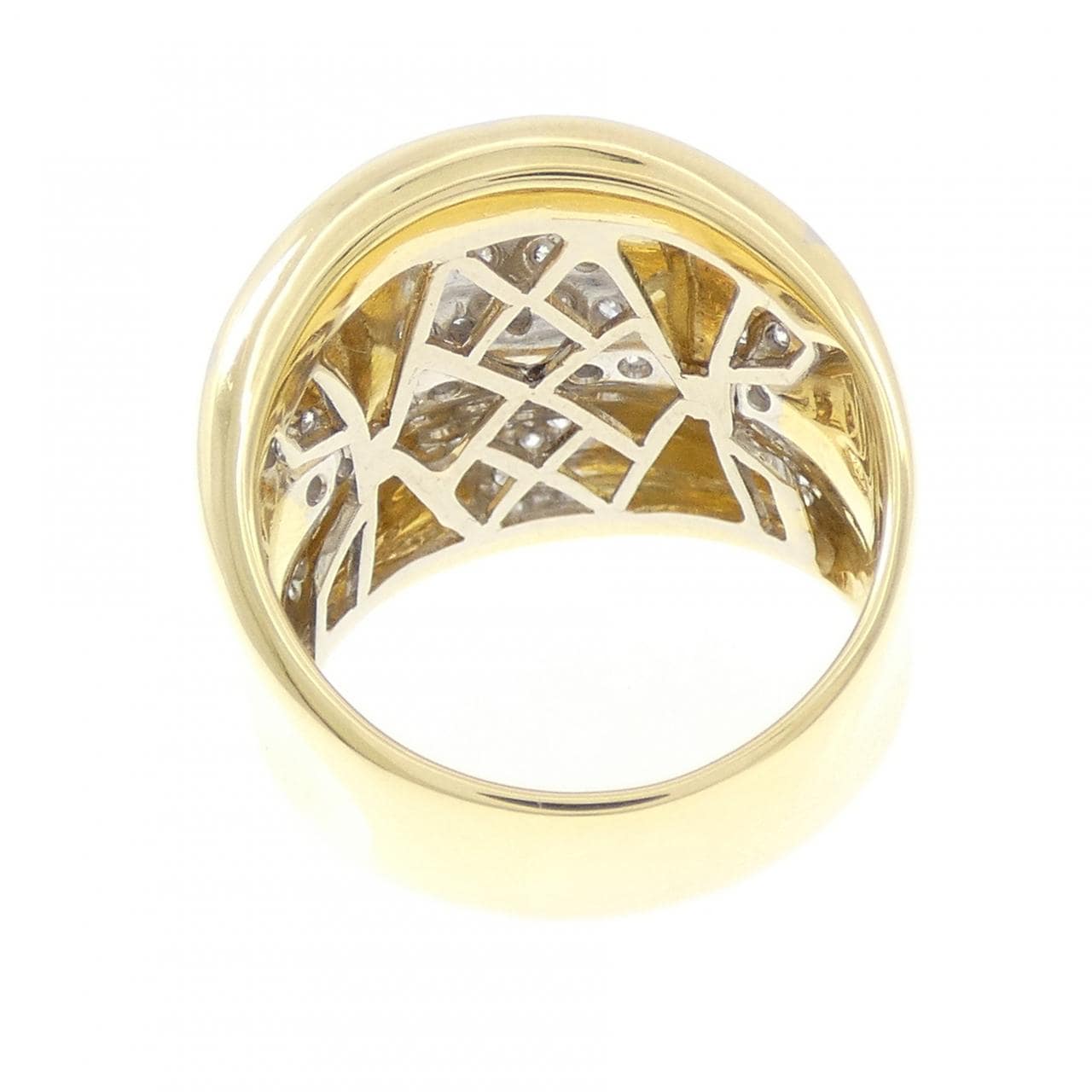 750YG/750WG パヴェ ダイヤモンド リング