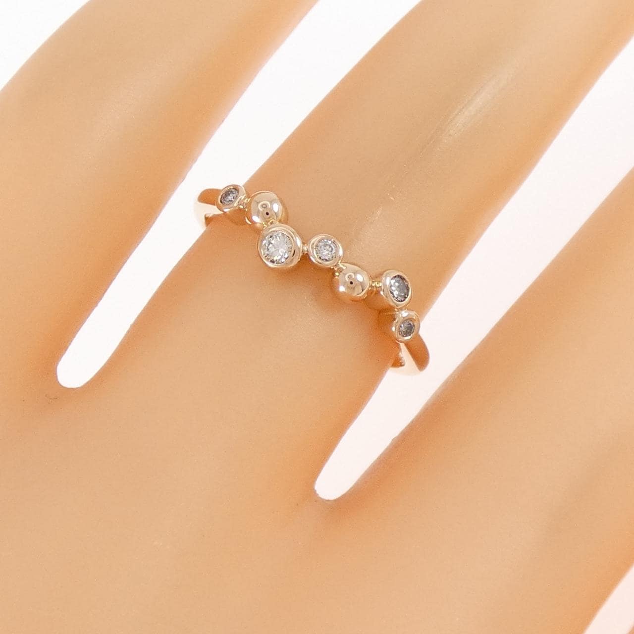 K18PG ダイヤモンド リング 0.08CT