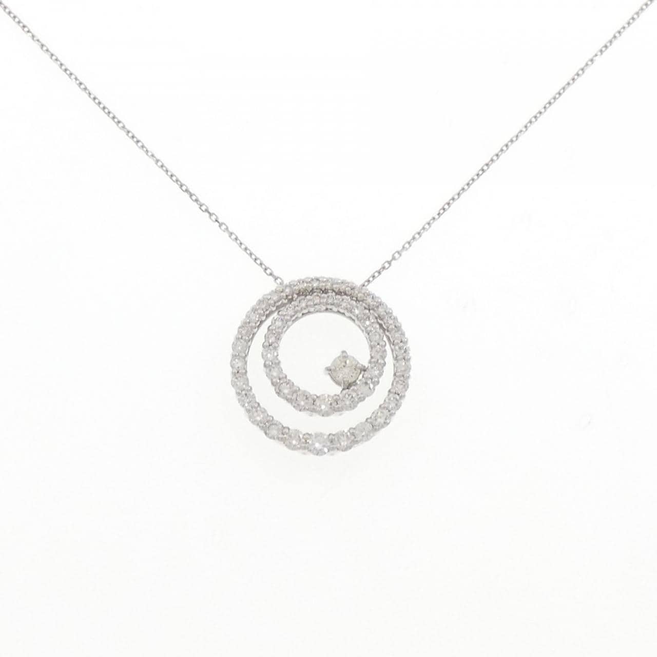 K18WG 双向钻石项链 0.088克拉