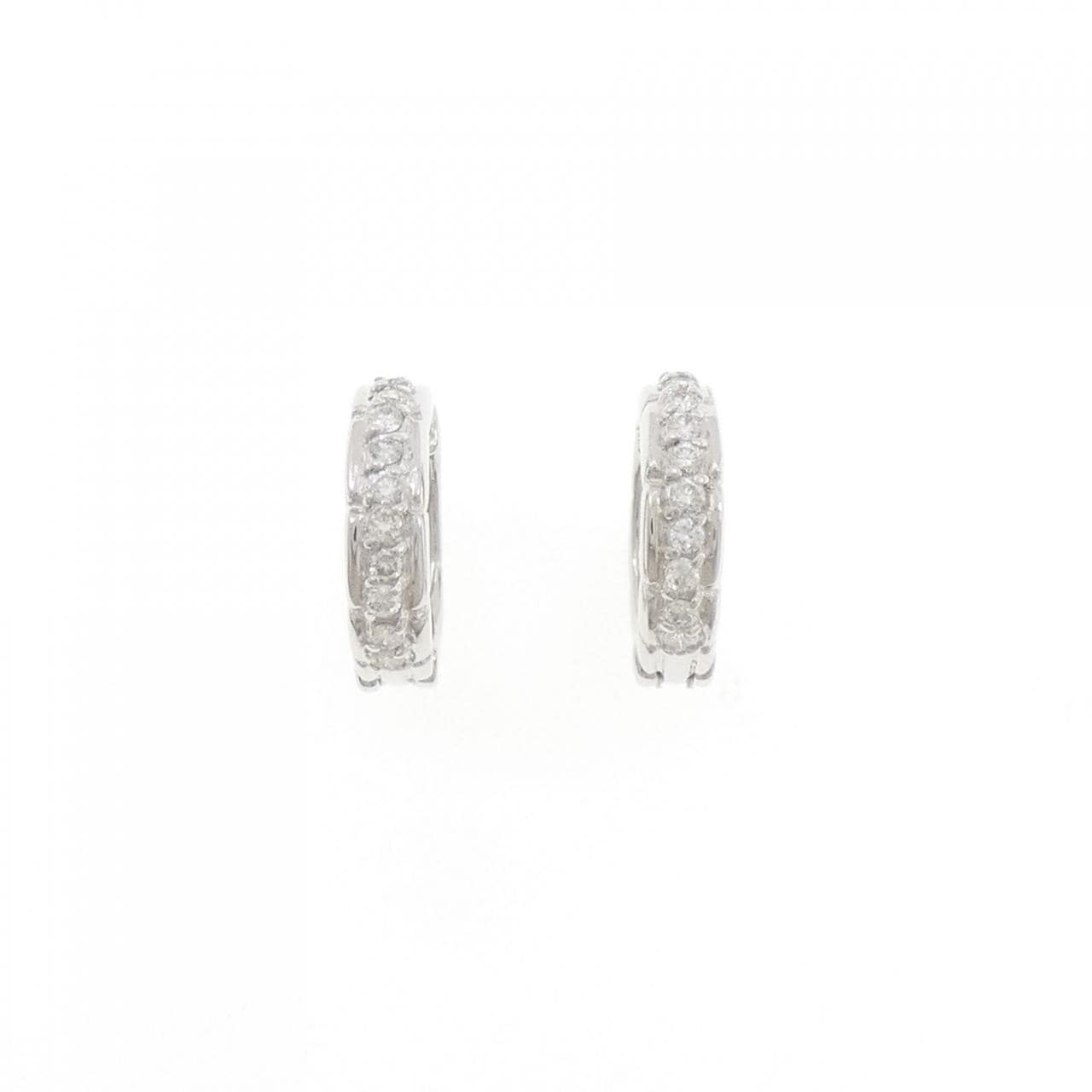 K18WG ダイヤモンド イヤリング 0.28CT