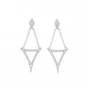 K18WG Diamond earrings