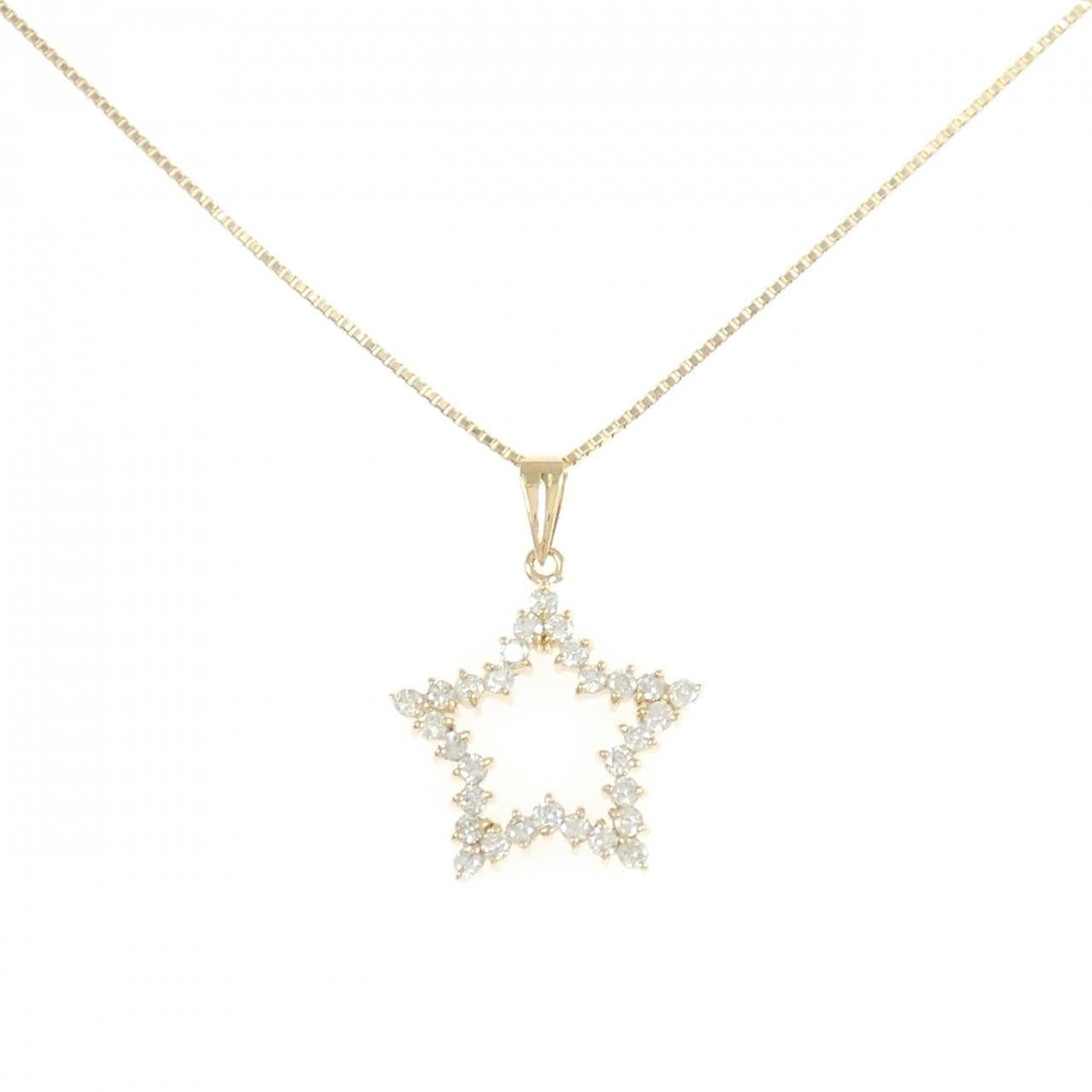 K18YG スター ダイヤモンド ネックレス 0.50CT